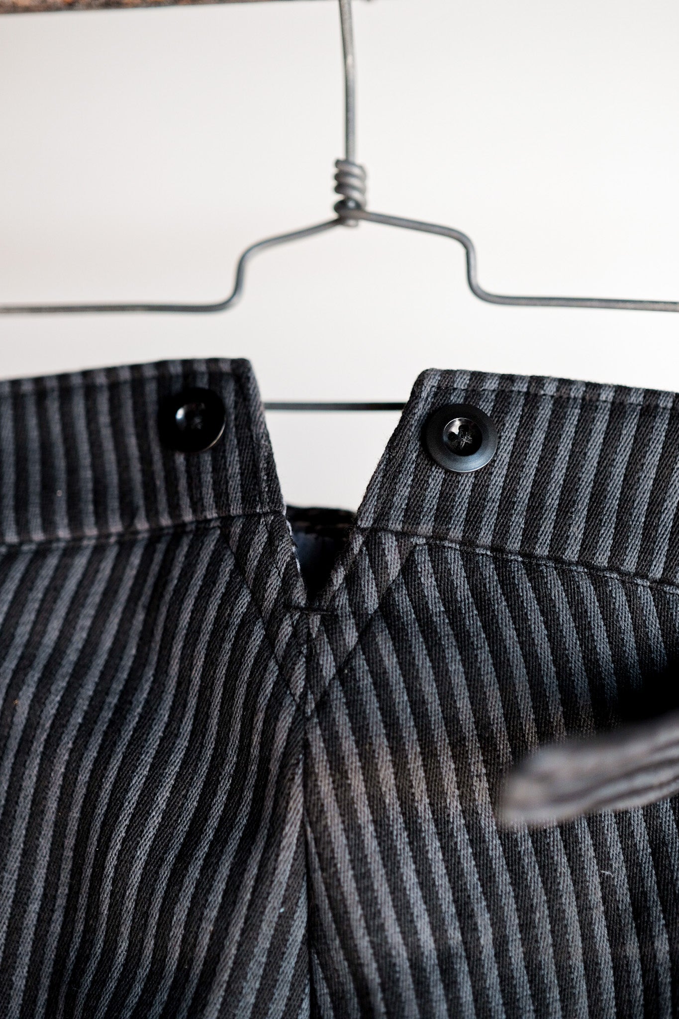 【 ~ 30's 】 French Vintage Cotton Pique Pique Striped Pants "Dead Stock"