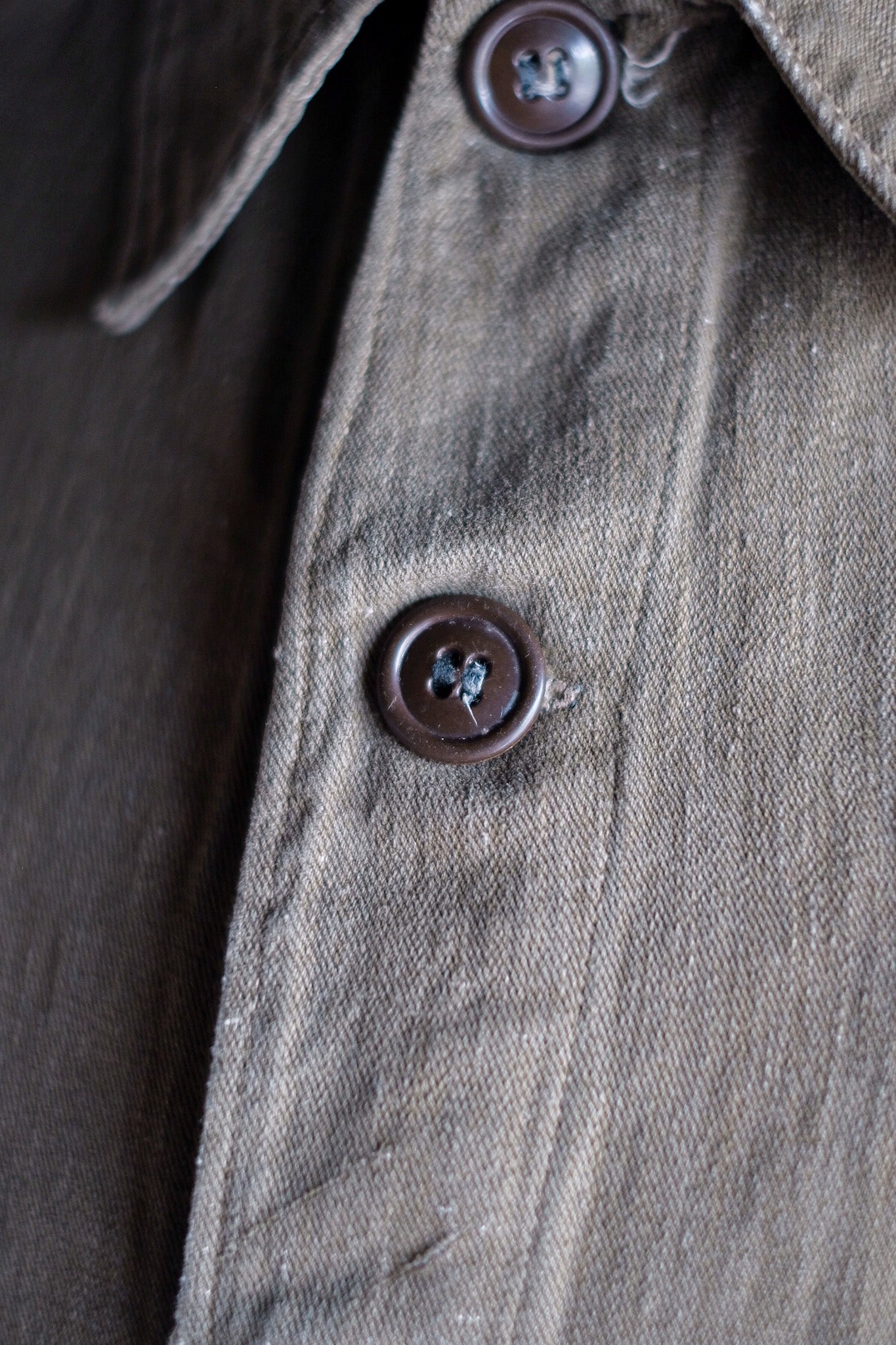 【~30's】German Vintage Green Cotton Work Jacket