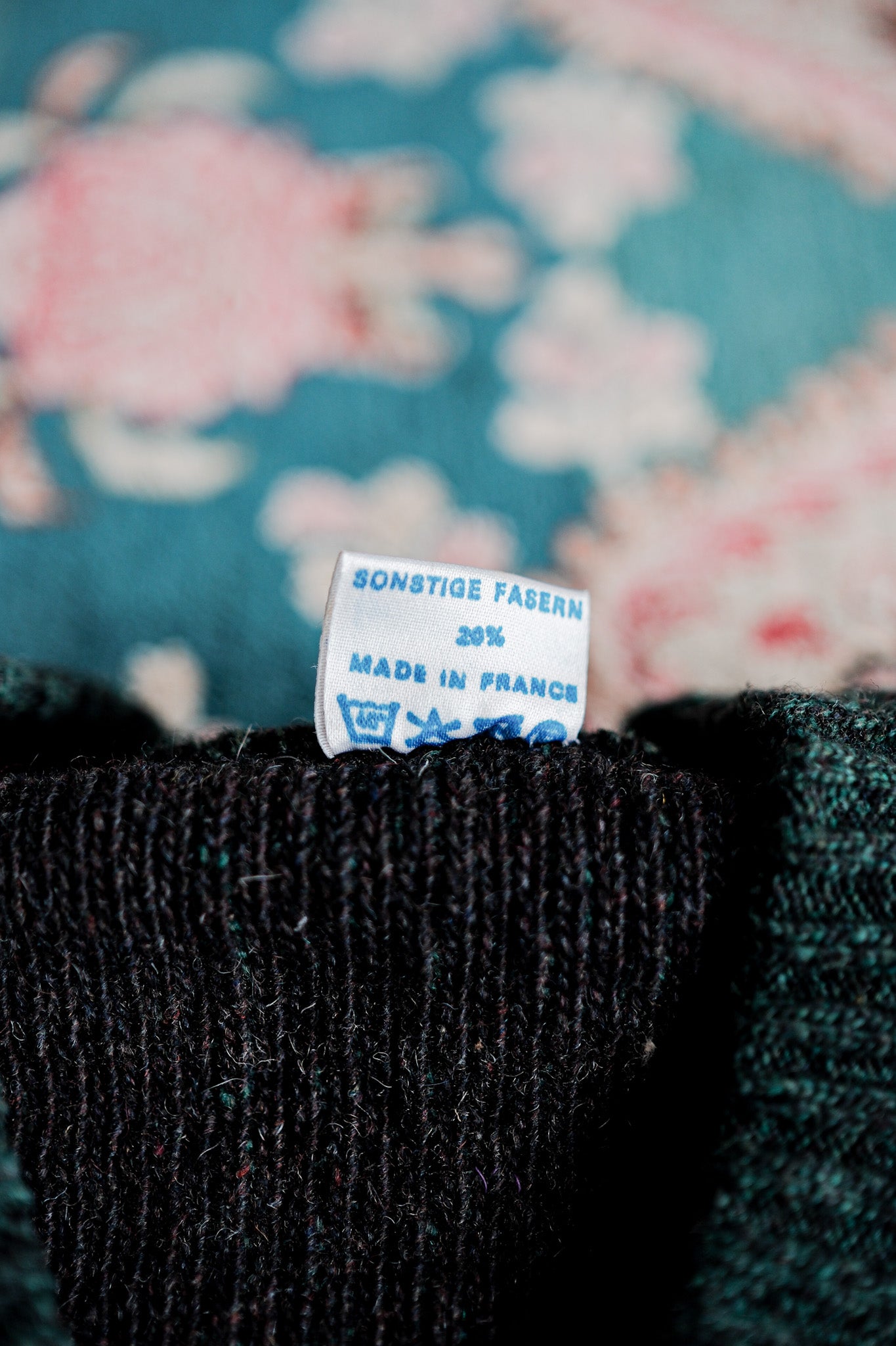 【~60's】French Vintage V-neck Wool Sweater "Dead Stock"