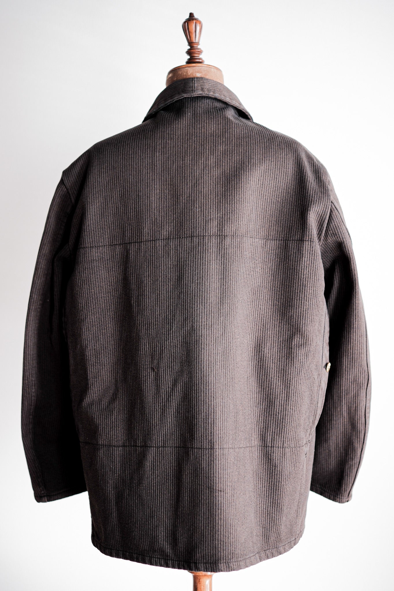 【~50's】French Vintage Brown Cotton Pique Hunting Jacket