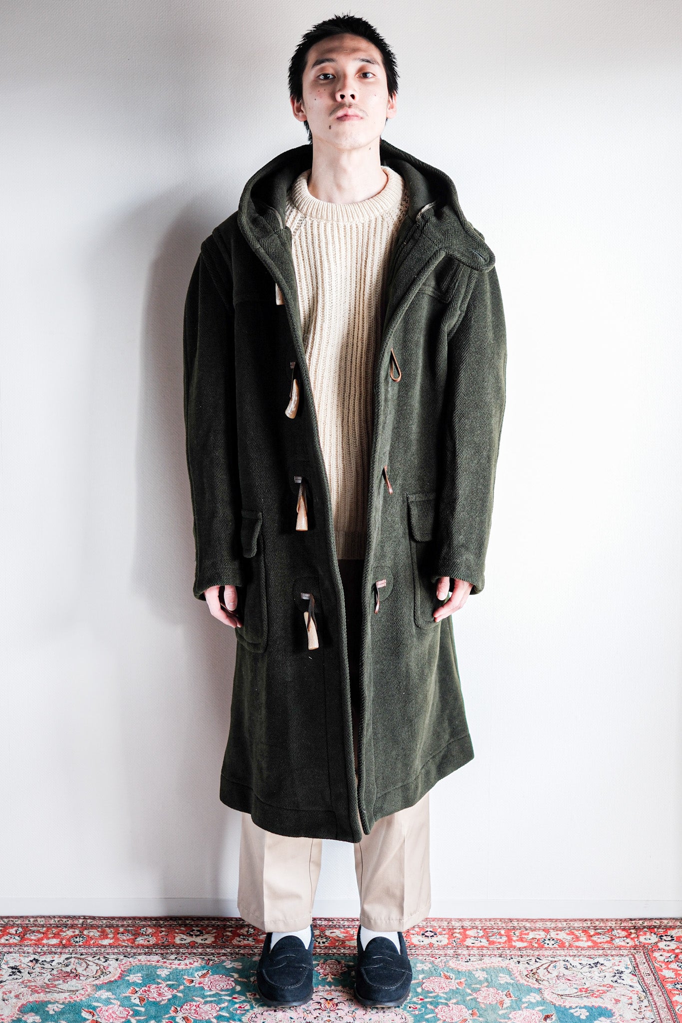 【~90's】Old INVERTERE Wool Duffle Coat "Moorbrook"