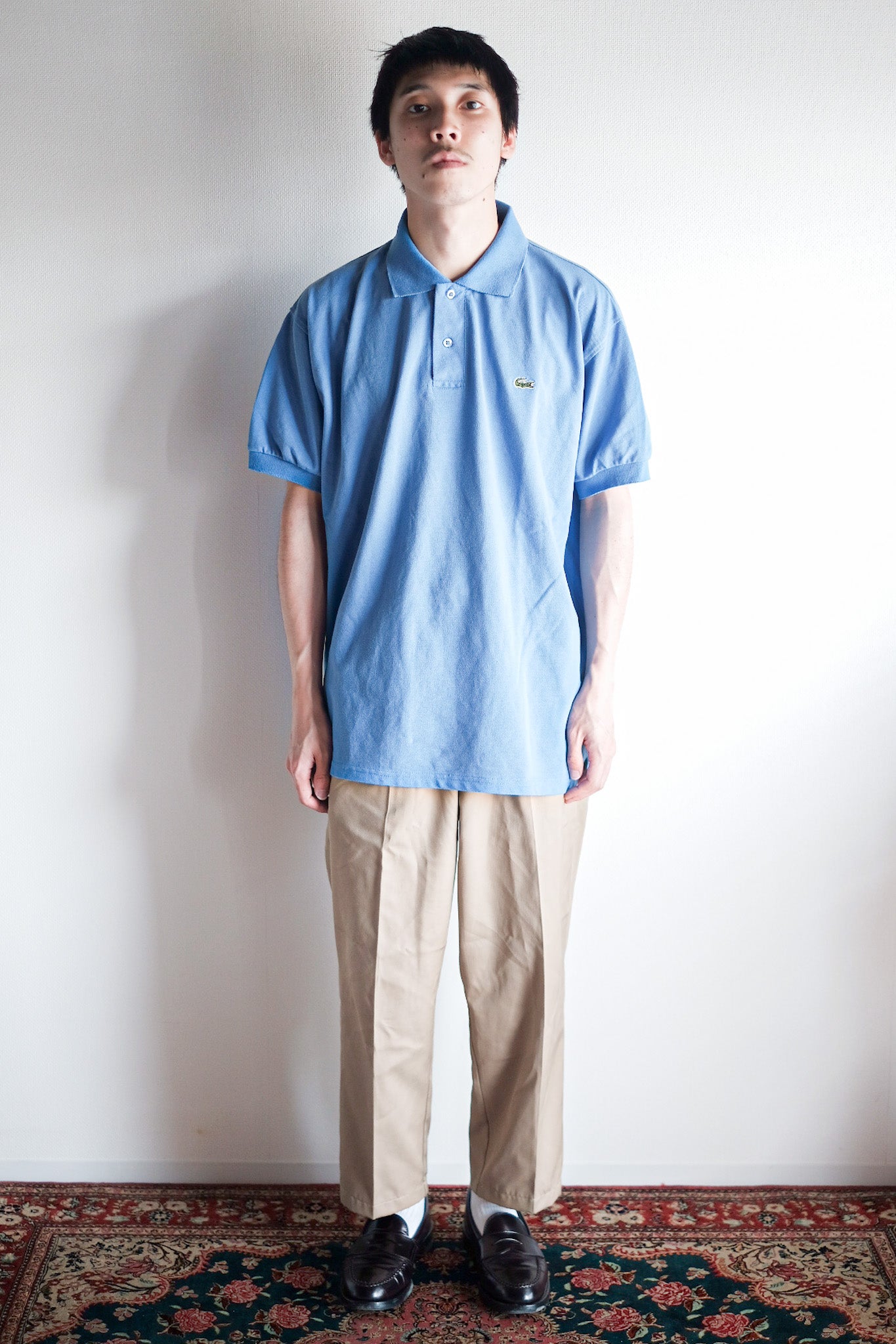 【~90's】CHEMISE LACOSTE S/S Polo Shirt Size.7 "Light Blue"