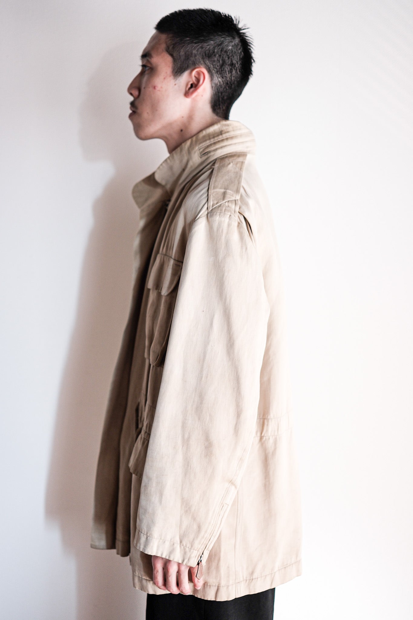 【~00's】Old Hermès Paris Linen Jacket by Martin Margiela Size.42