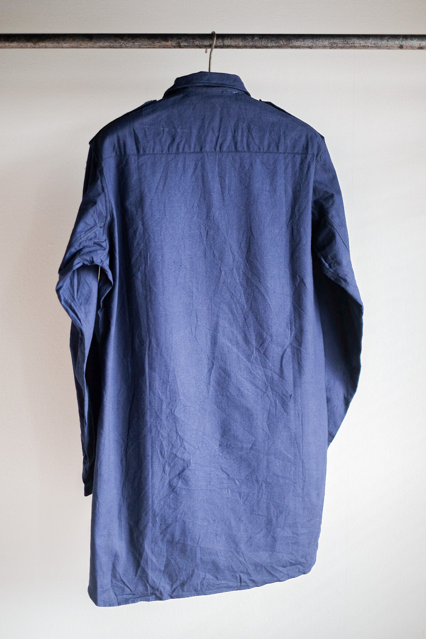 【~50's】French Air Force Indigo Metis Shirt "Dead Stock"