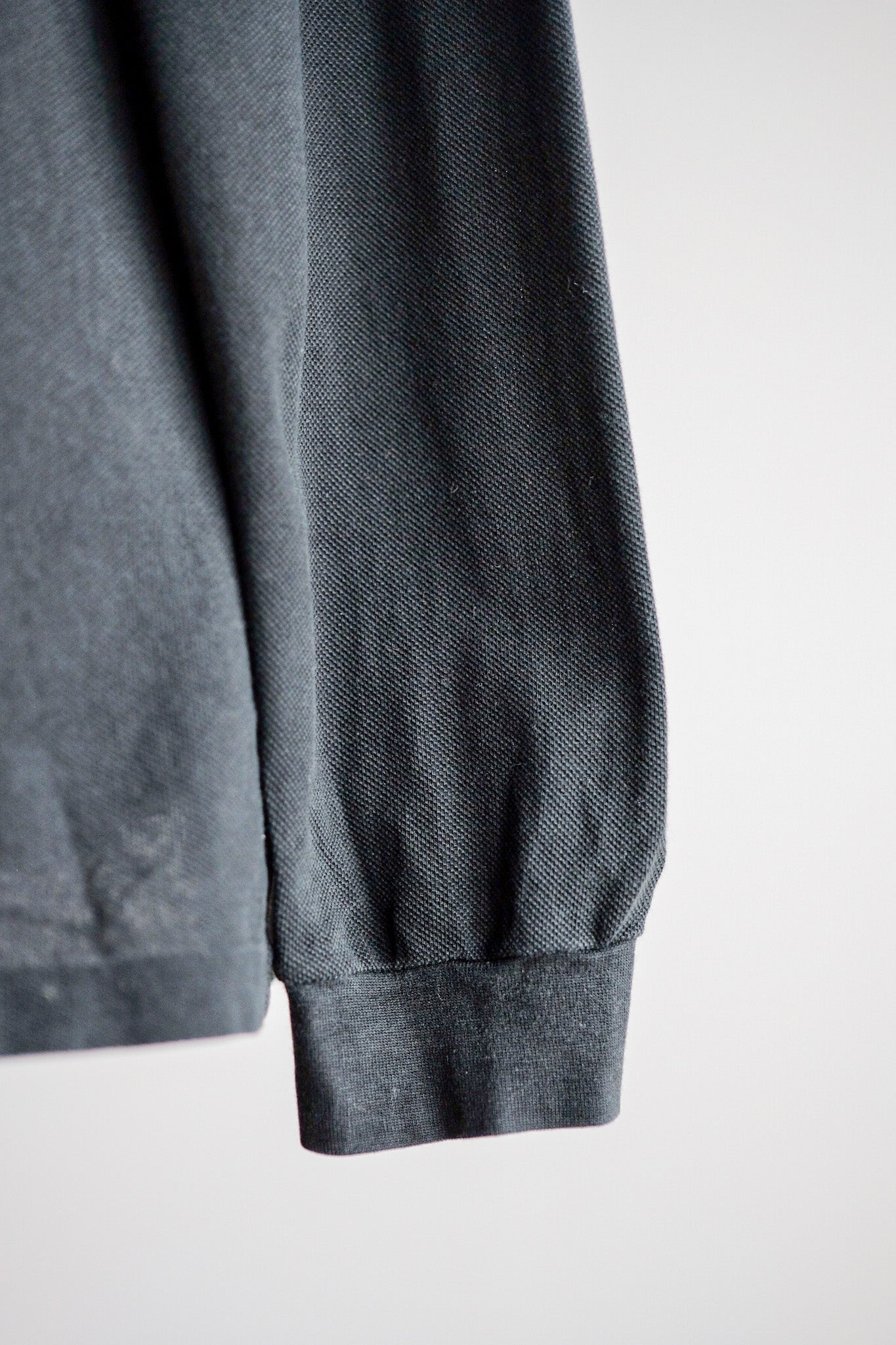 【~80's】CHEMISE LACOSTE L/S Polo Shirt Size.5 "Black"