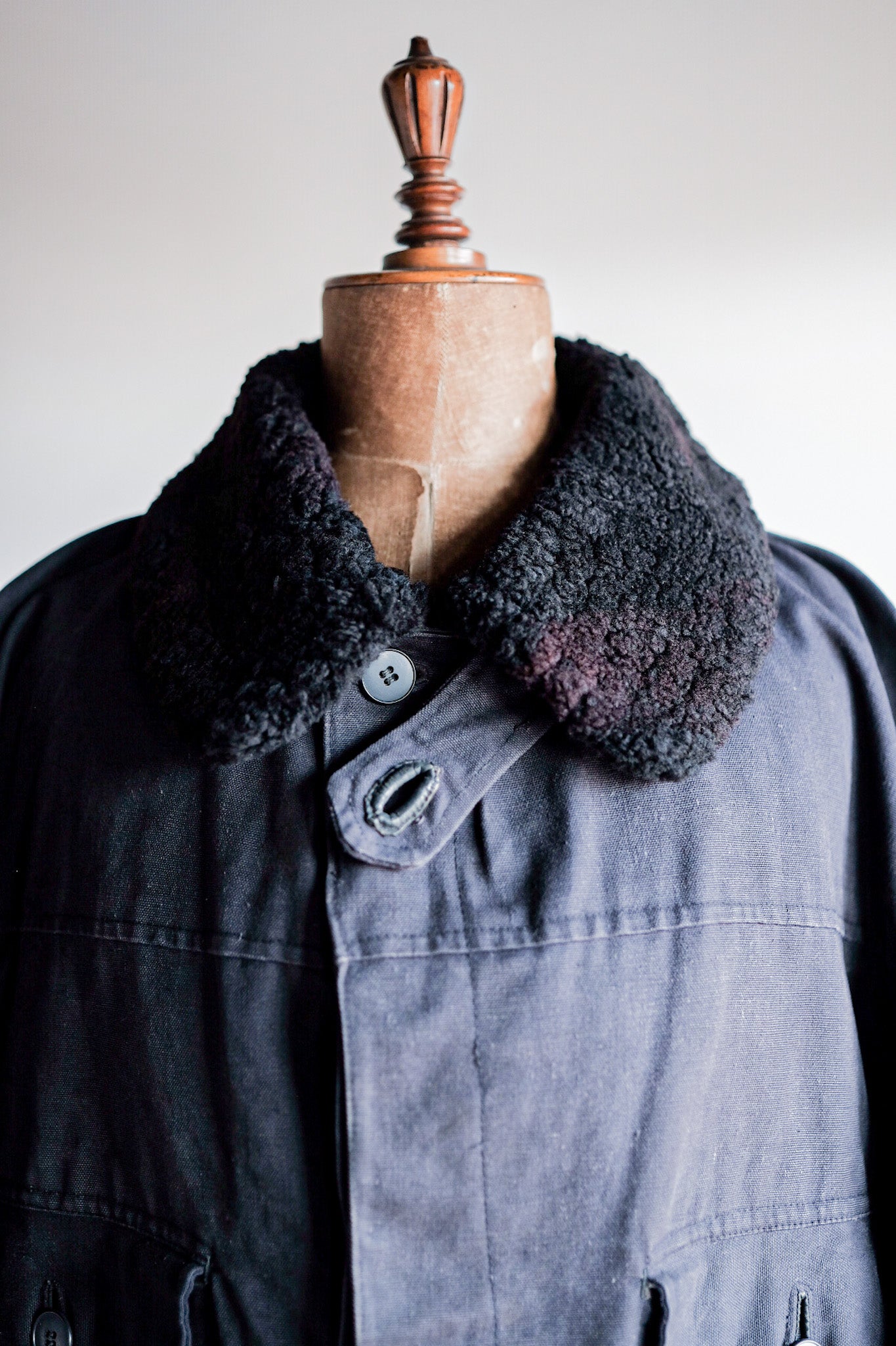 【~50’s】Swedish Army Motorcycle Jacket “Black Color”