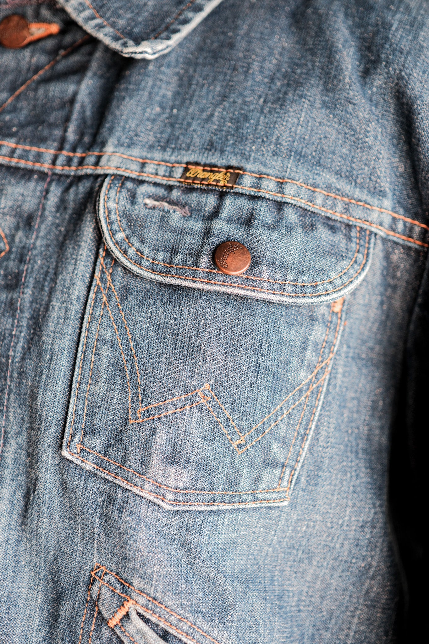 【~70's】Vintage Wrangler 124MJ Denim Jacket With Patches Size.44