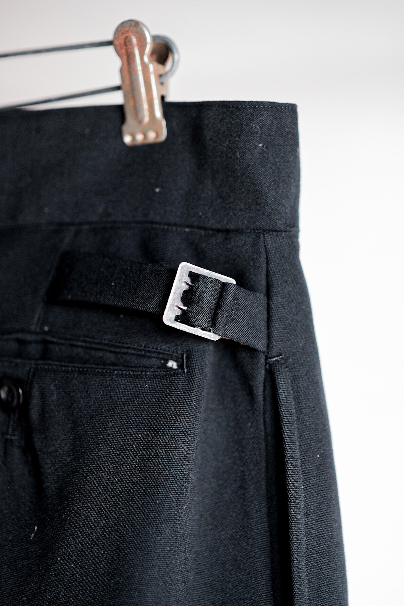【~40's】French Vintage Black Wool Trousers