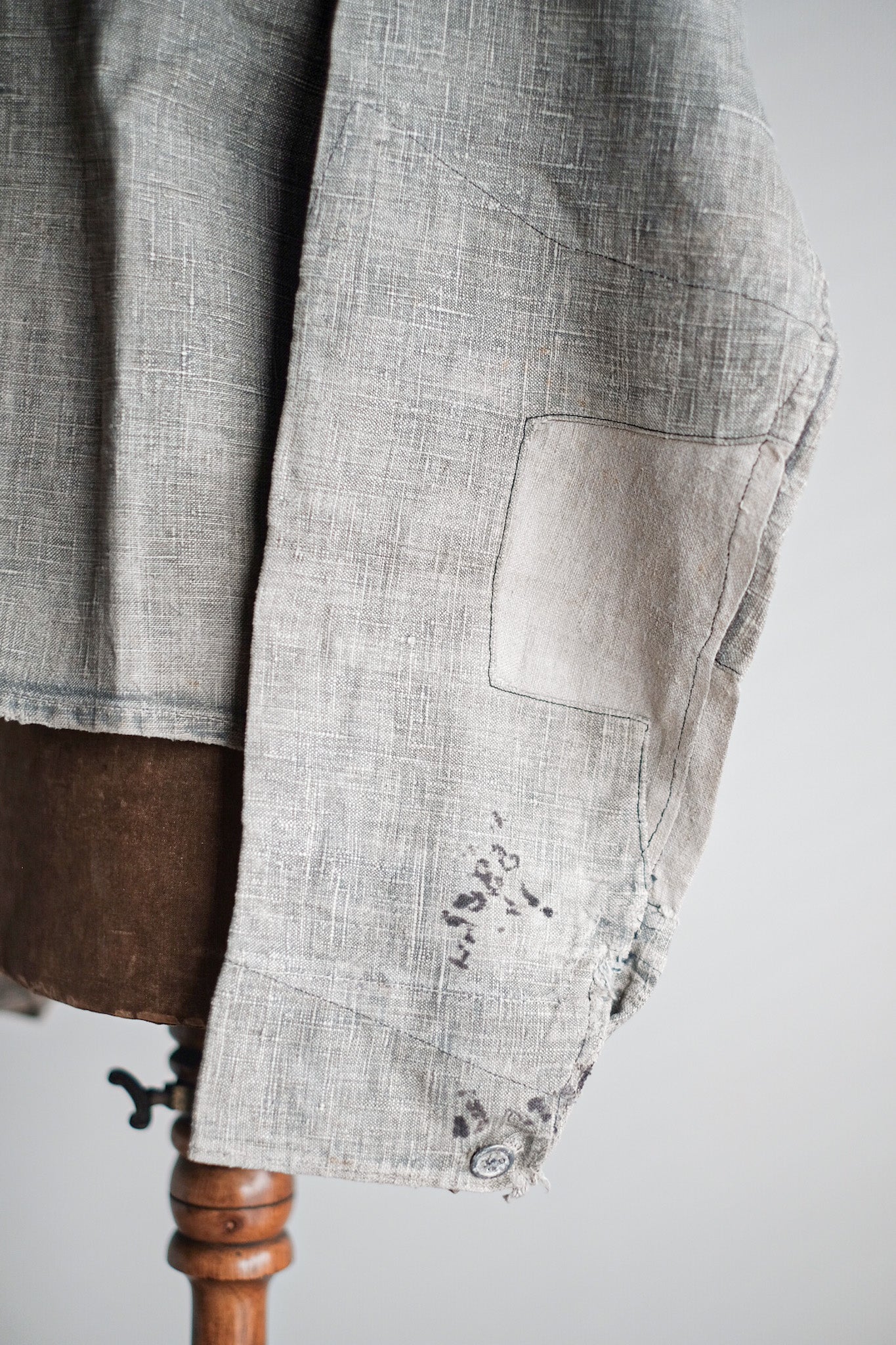 【~10's】WW1 German Navy Bourgeron Linen Smock “Feldgrau Green Grey”