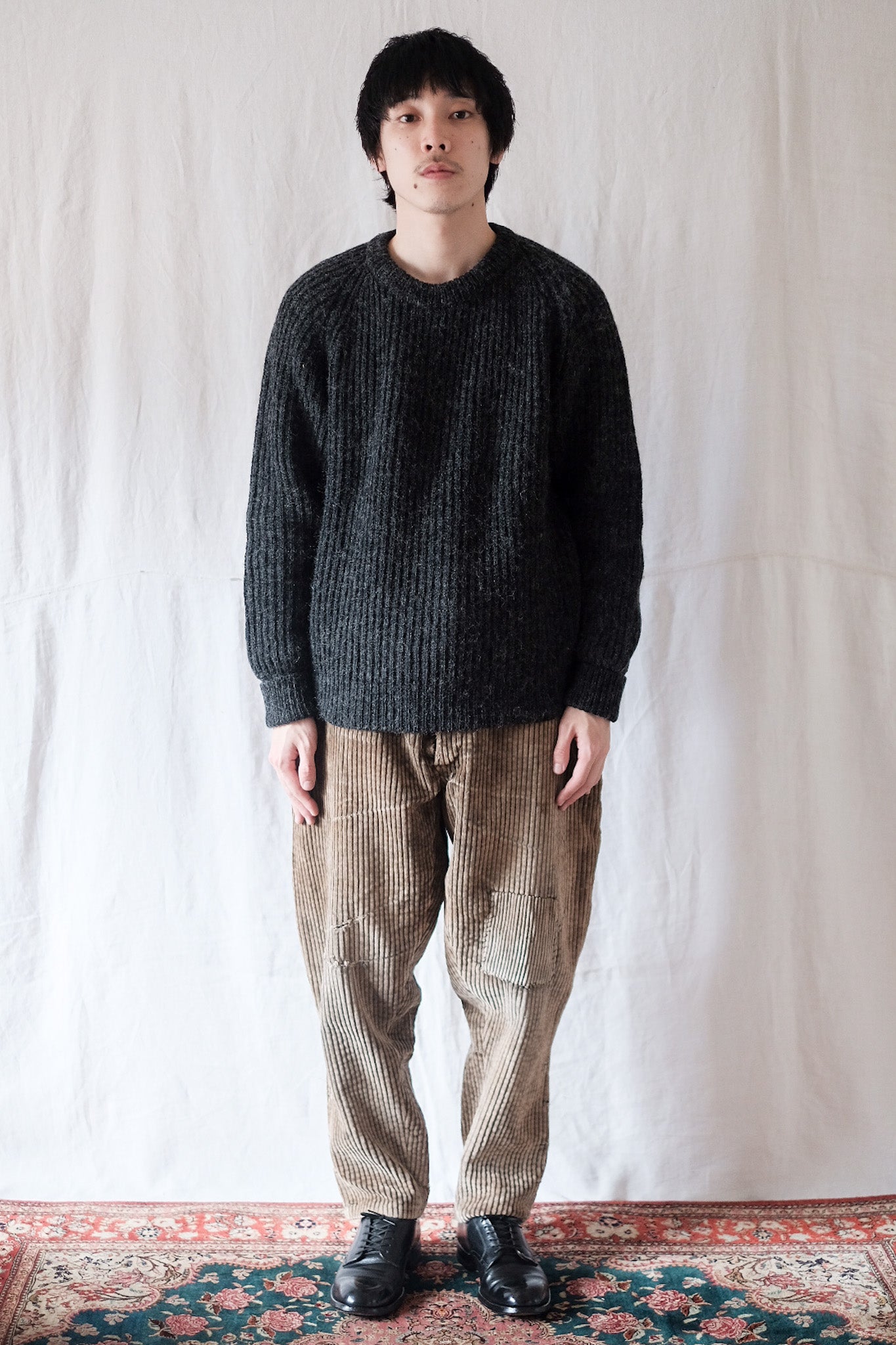 【~30's】French Vintage Brown Corduroy Work Pants "Adolphe Lafont"