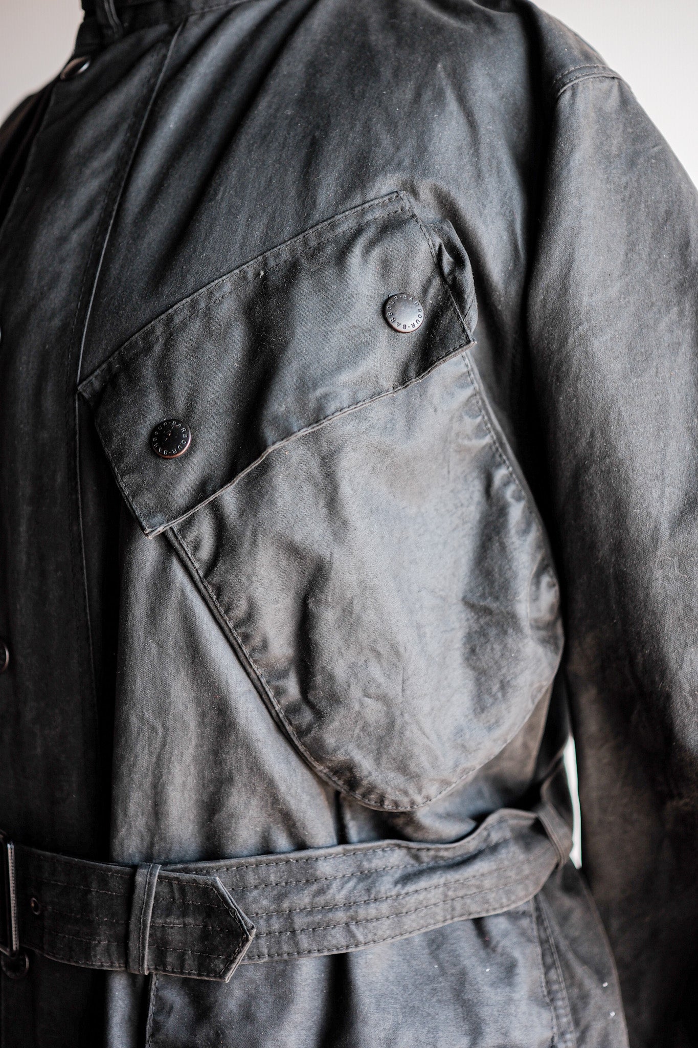 【~80's】Vintage Barbour "INTERNATIONAL SUIT" With Liner 2 Crest Size.40