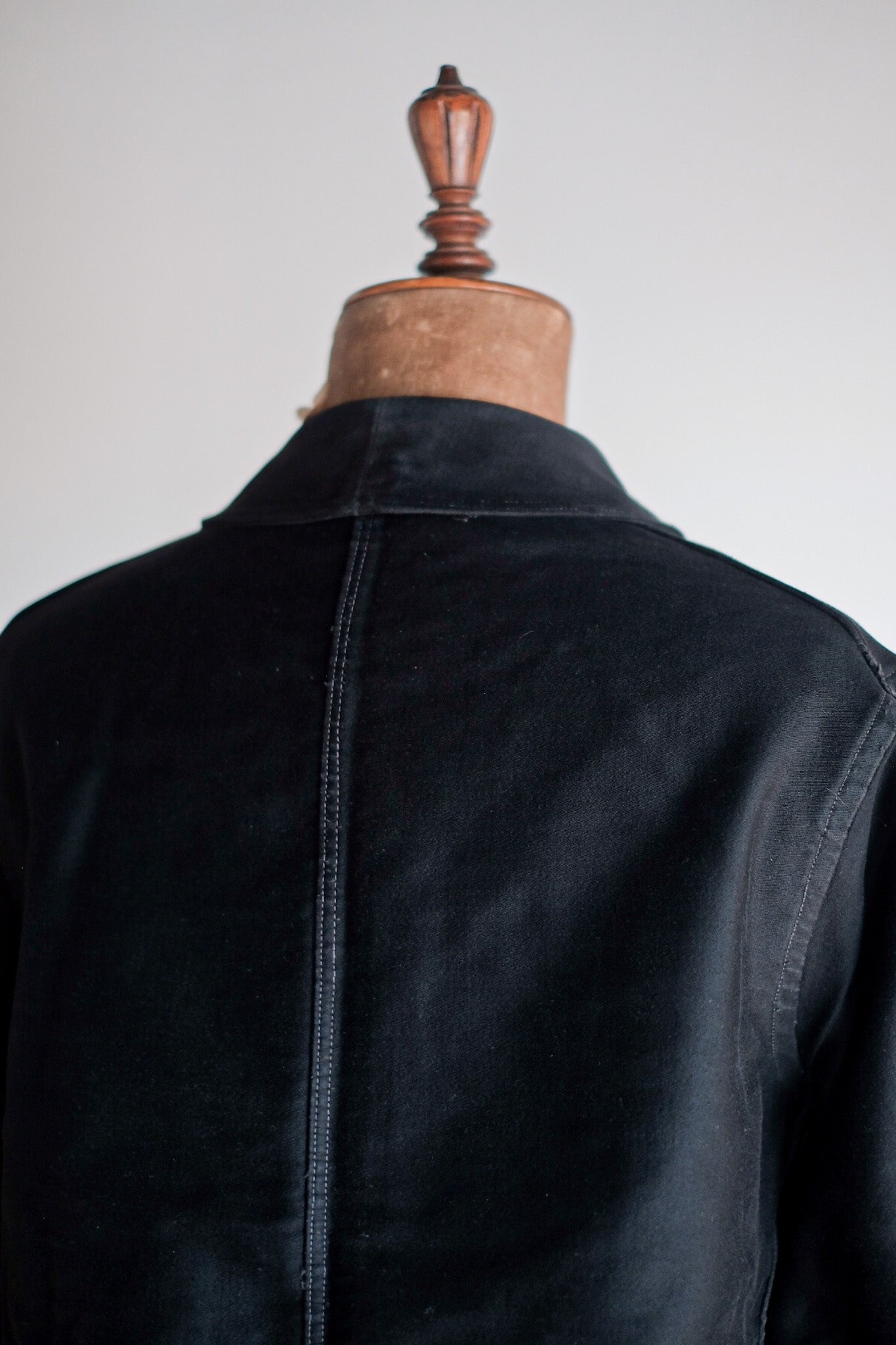 【~30's】French Vintage Black Moleskin Work Jacket