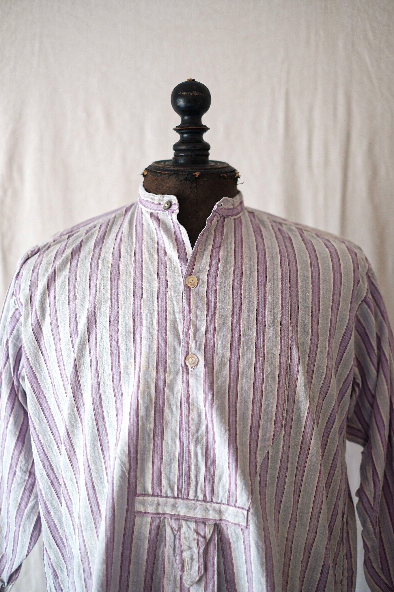 【~30's】French Vintage Grandpa Shirt
