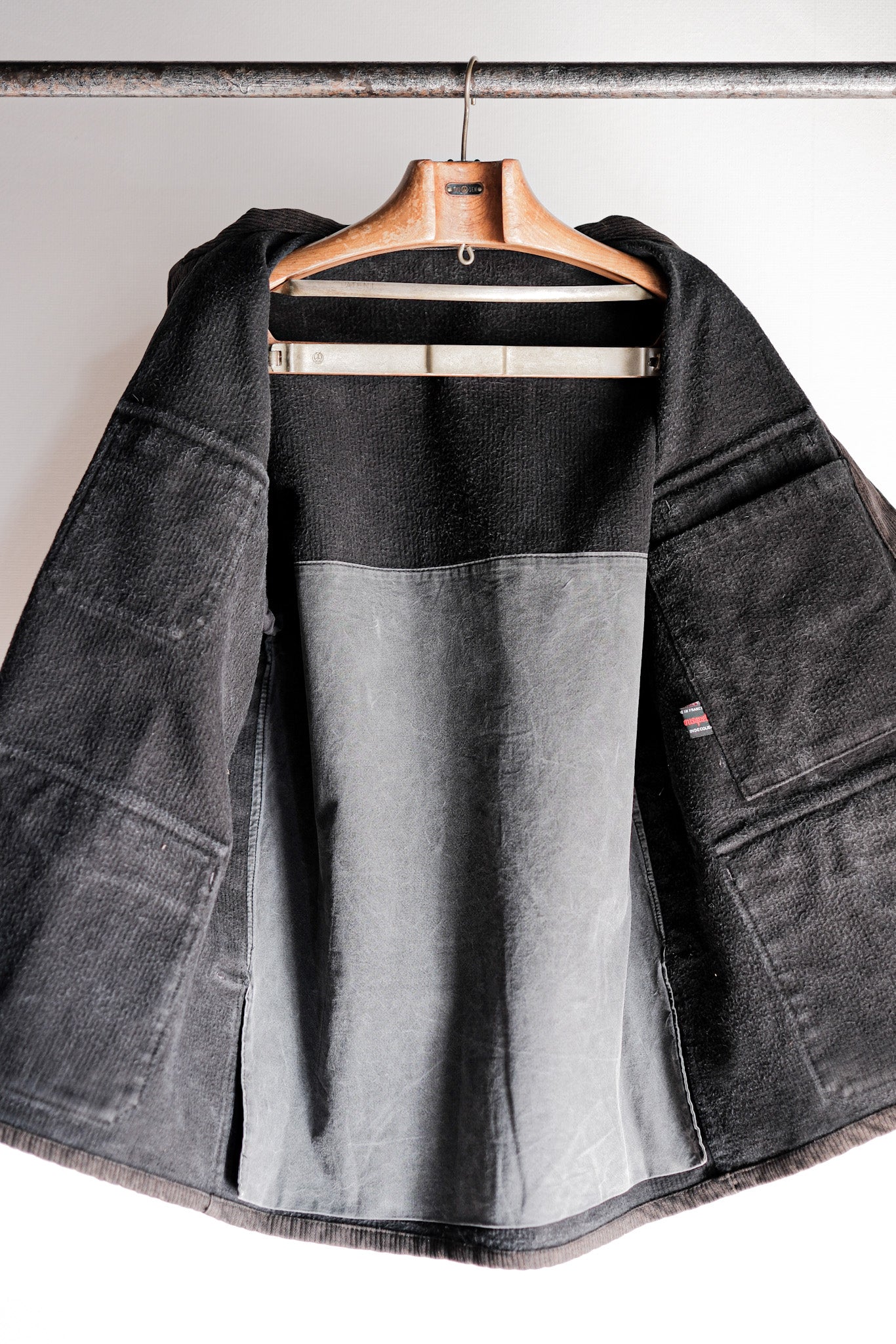 【~50's】French Vintage Brown Cotton Pique Hunting Jacket