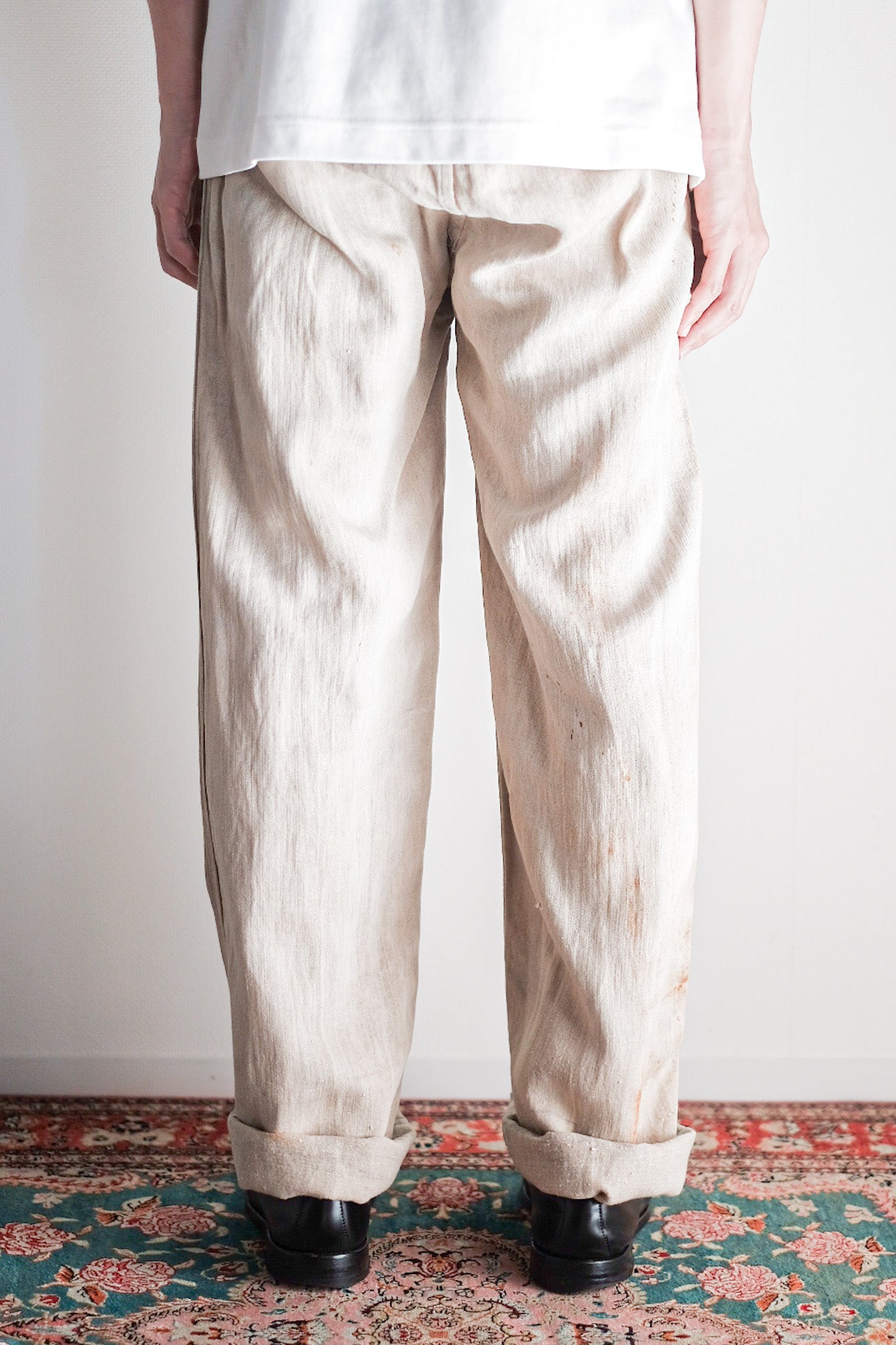 【~40's】WW2 German Army Drillich HBT Linen Trousers