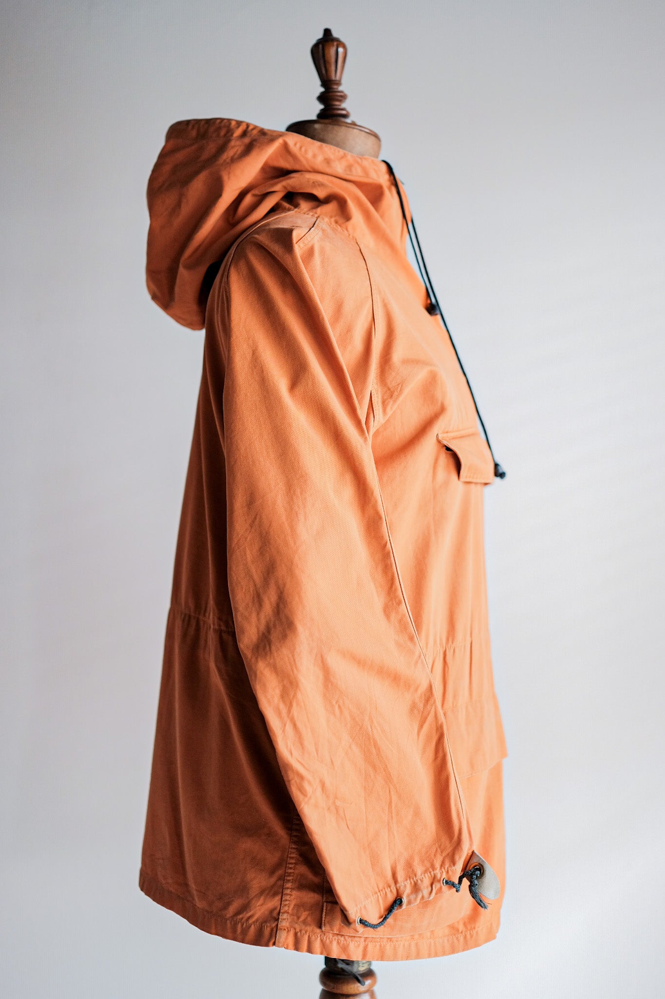 【~70's】Europe Vintage Orange Cotton Smock