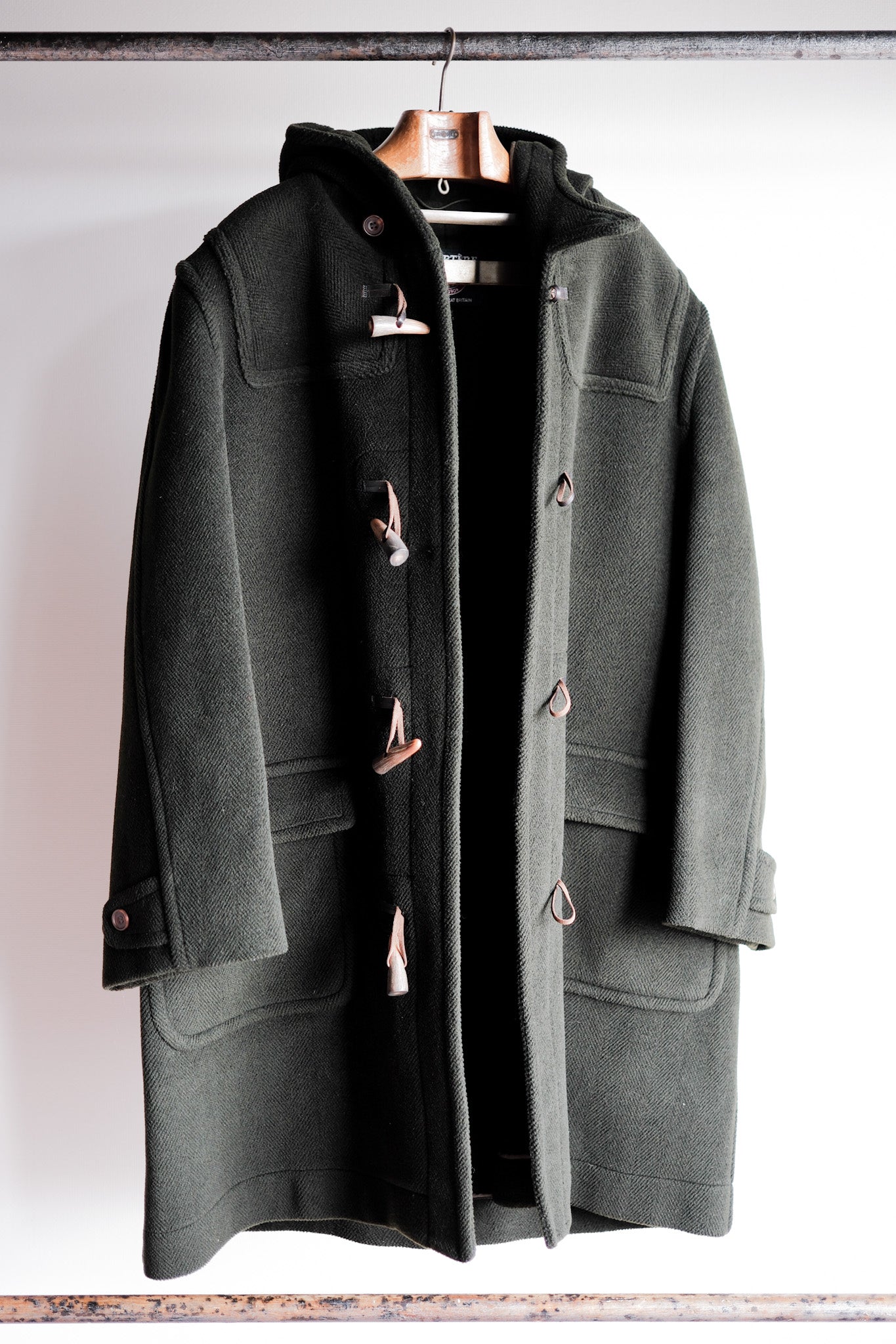 【~90's】Old INVERTERE Wool Duffle Coat "Moorbrook"