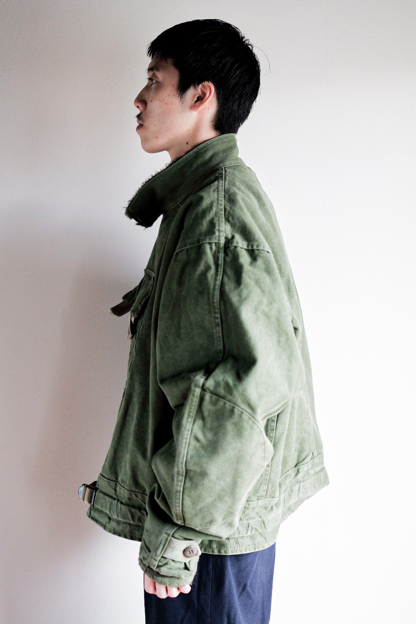 【~60's】Swedish Army Dispatch Rider Motorcycle Jacket With Liner Size.C56