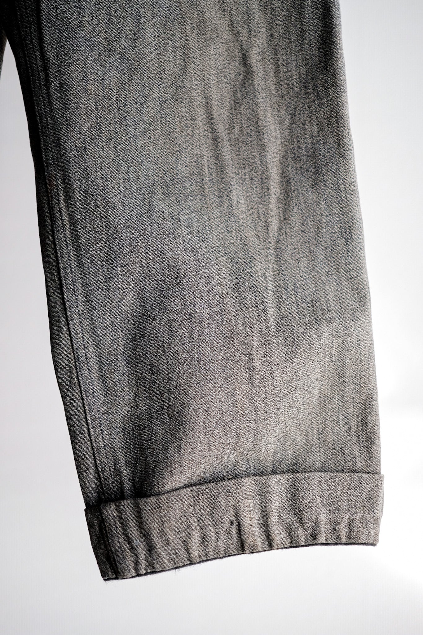 【~40's】French Vintage Black Chambray Work Pants