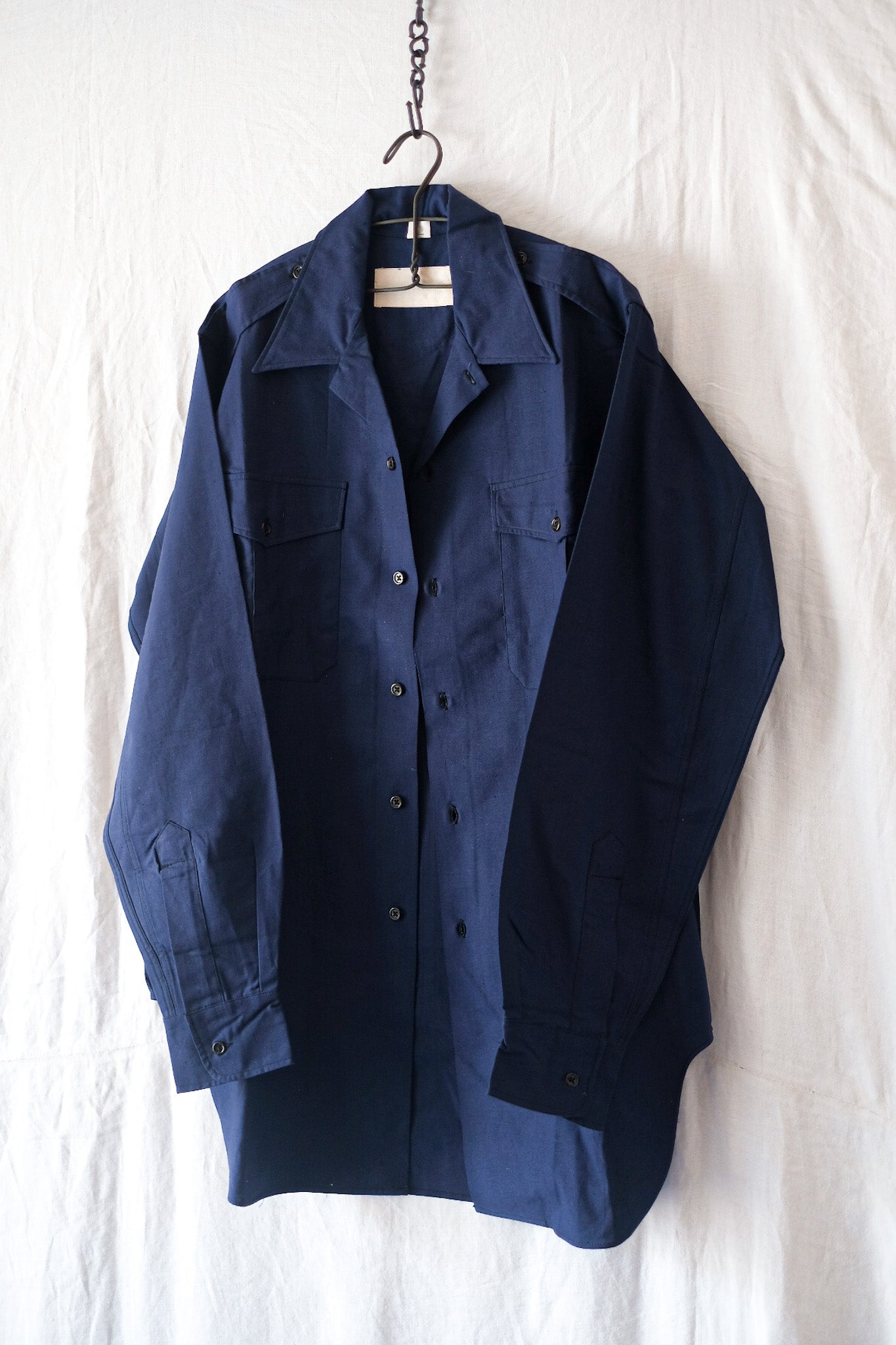 【~50's】French Army M48 Indigo Metis Shirt "Dead Stock"