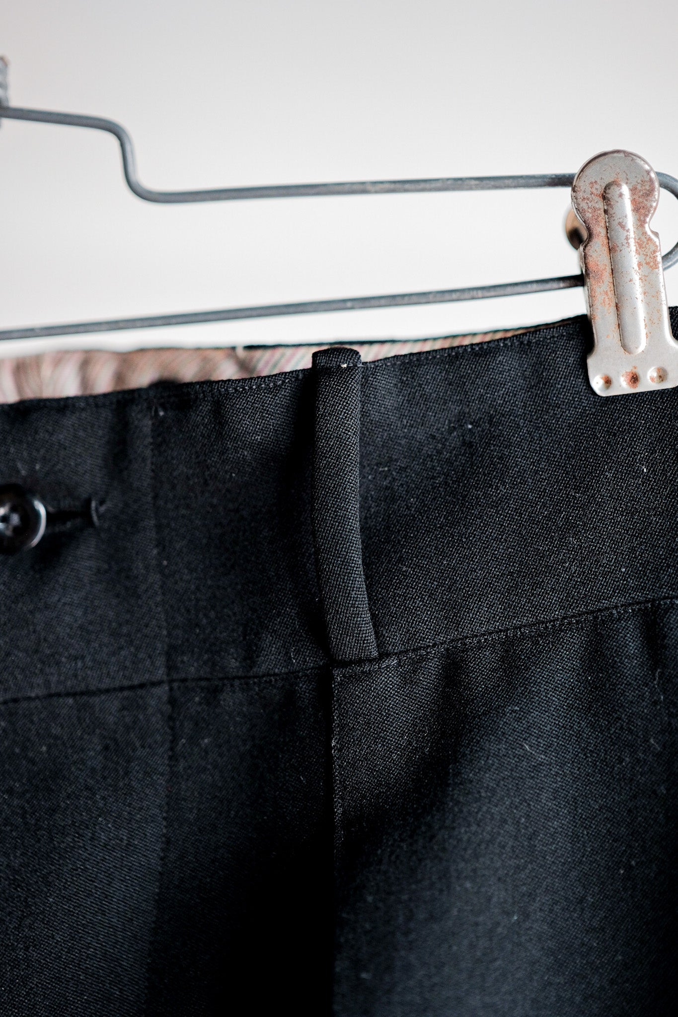 【~40's】French Vintage Black Wool Trousers