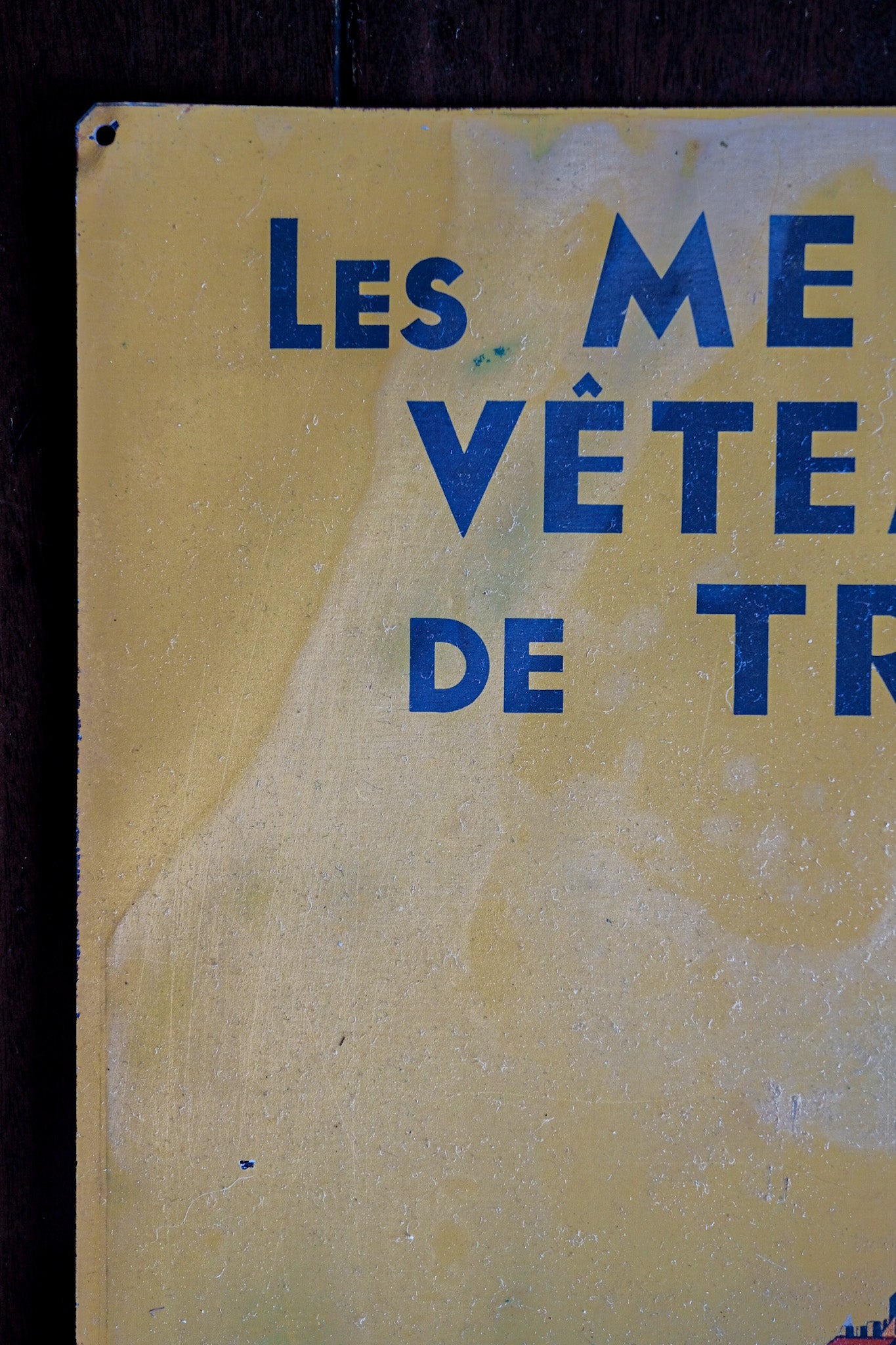 【~50's】French Vintage Advertising Painted Plate "Le Mont St Michel"