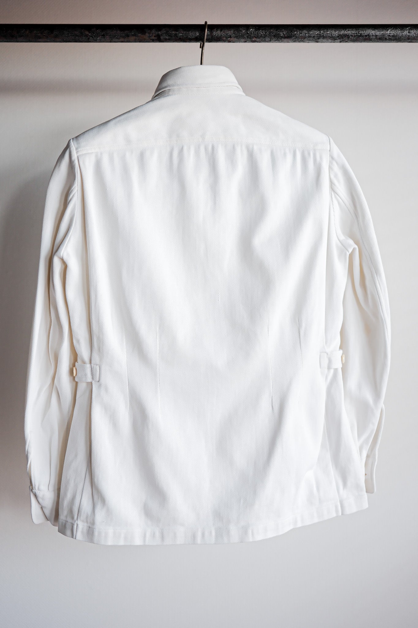 【~30's】French Vintage White Cotton Twill Colonial Jacket
