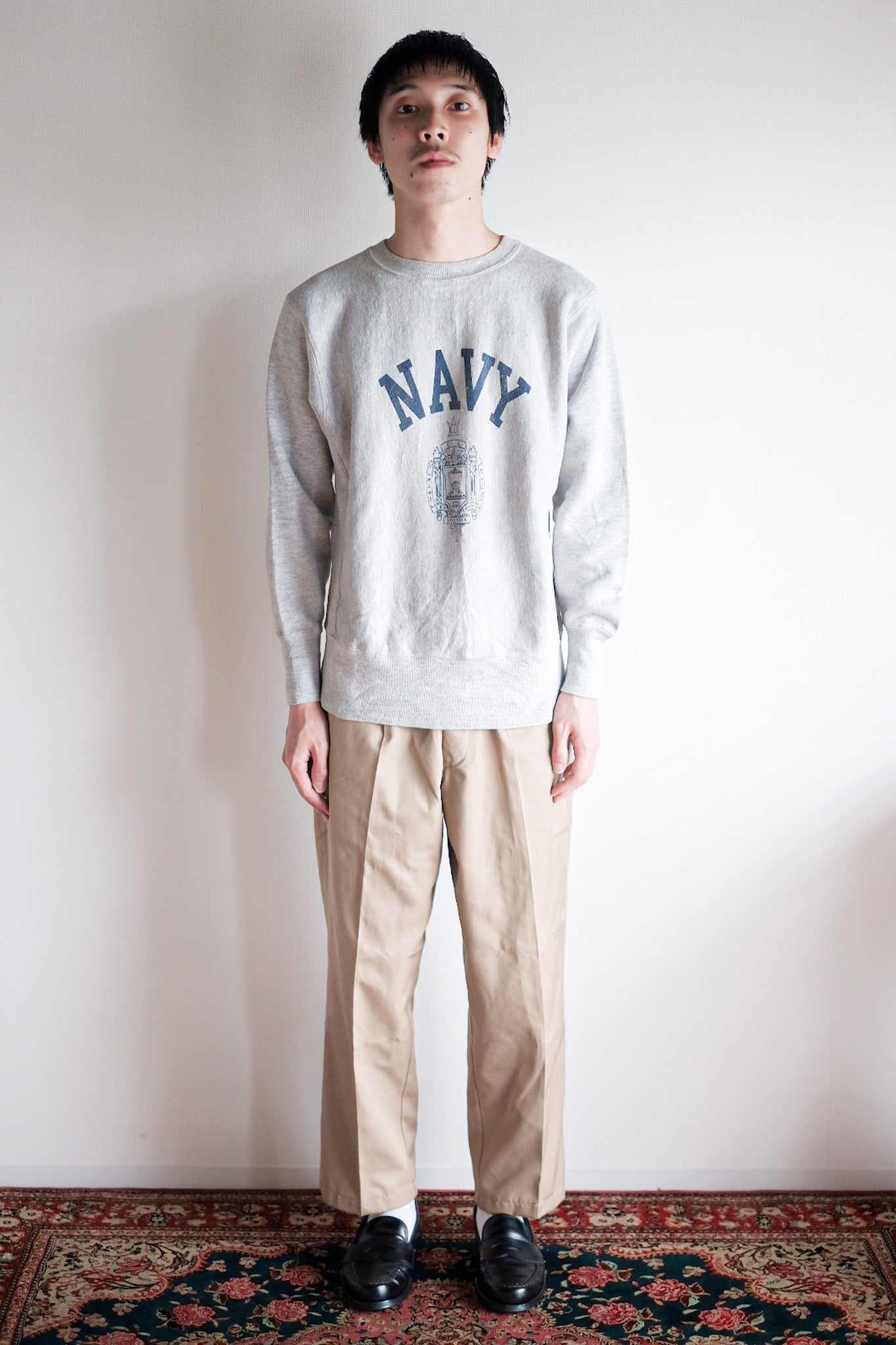 【~80's】Vintage Champion Reverse Weave Sweatshirt "USNA"