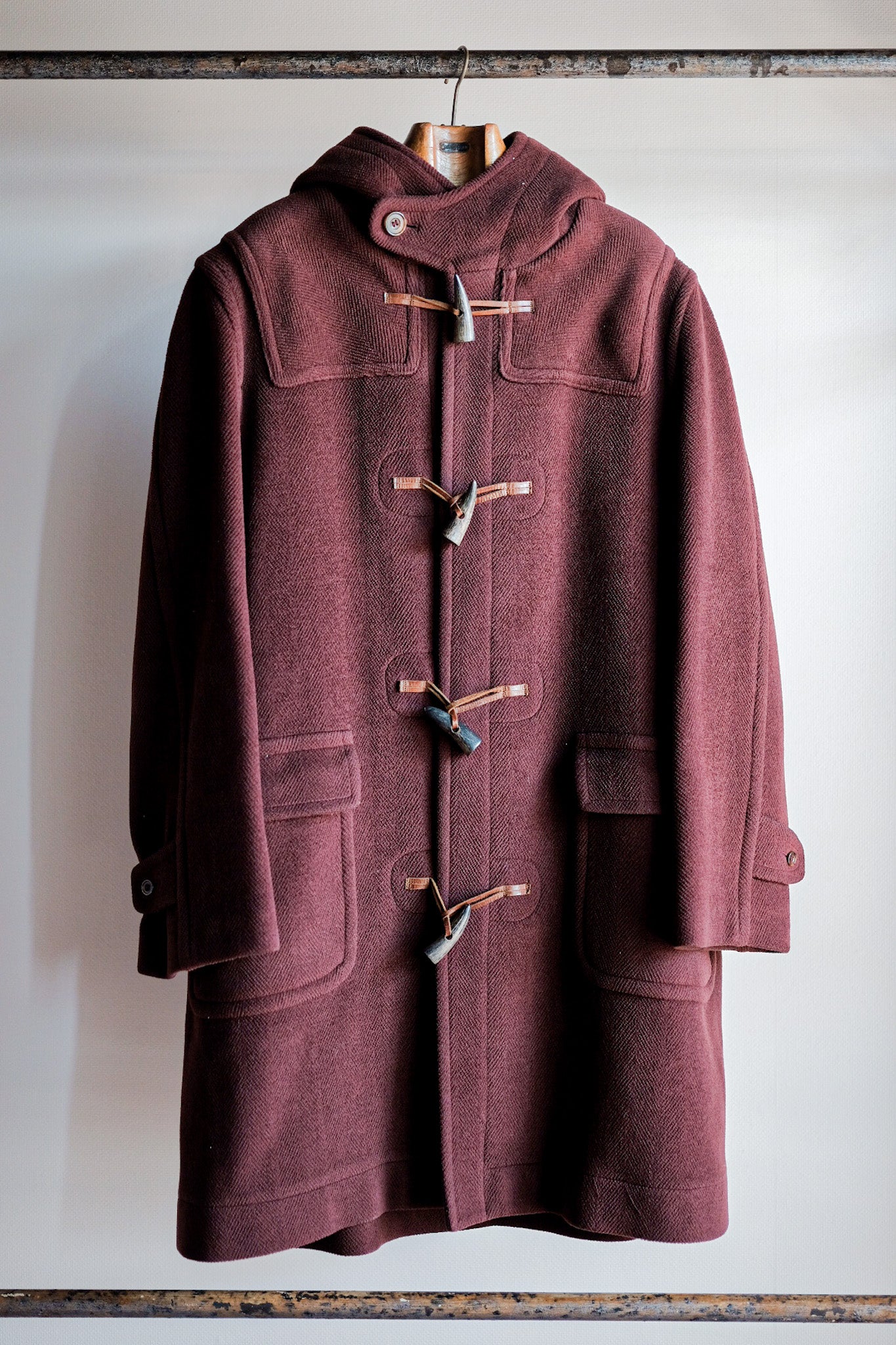 【~90's】Old INVERTERE Wool Duffle Coat "Moorbrook"