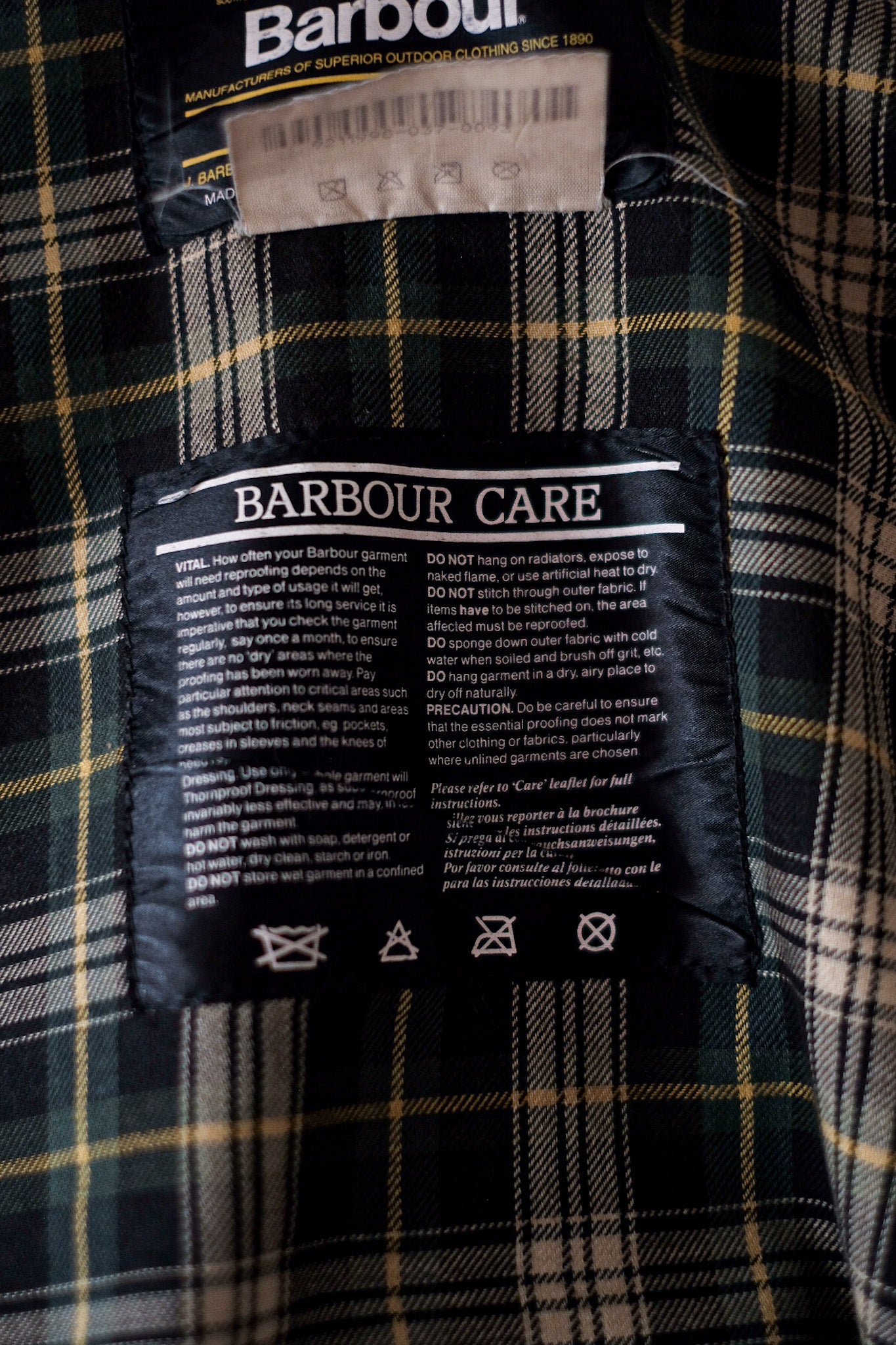 【~90's】Vintage Barbour "BEDALE" 3 Crest Size.40