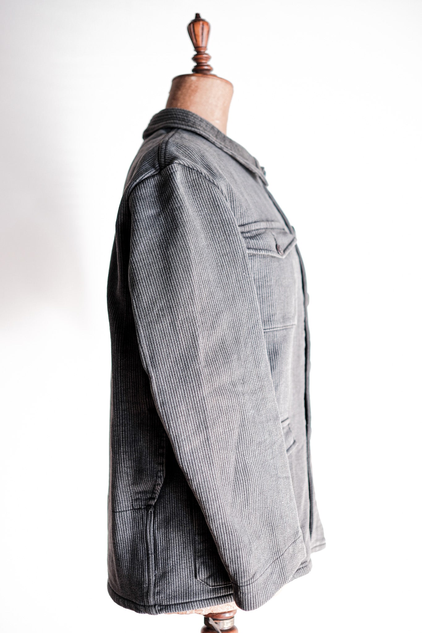 【~50's】French Vintage Gray Cotton Pique Hunting Jacket