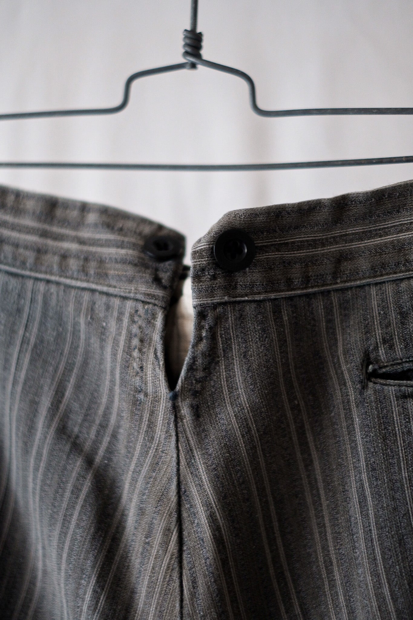 【~40's】French Vintage Cotton Striped Work Shorts