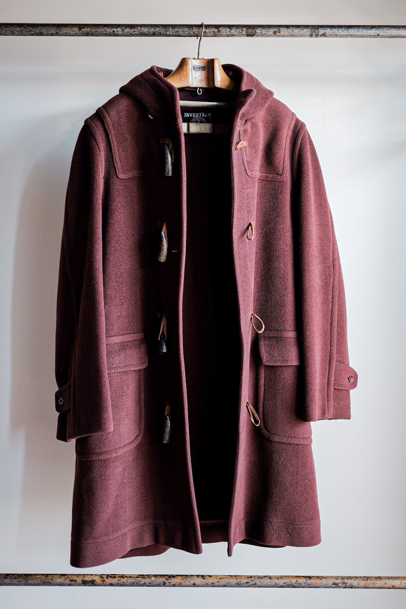 【~90's】Old INVERTERE Wool Duffle Coat "Moorbrook"