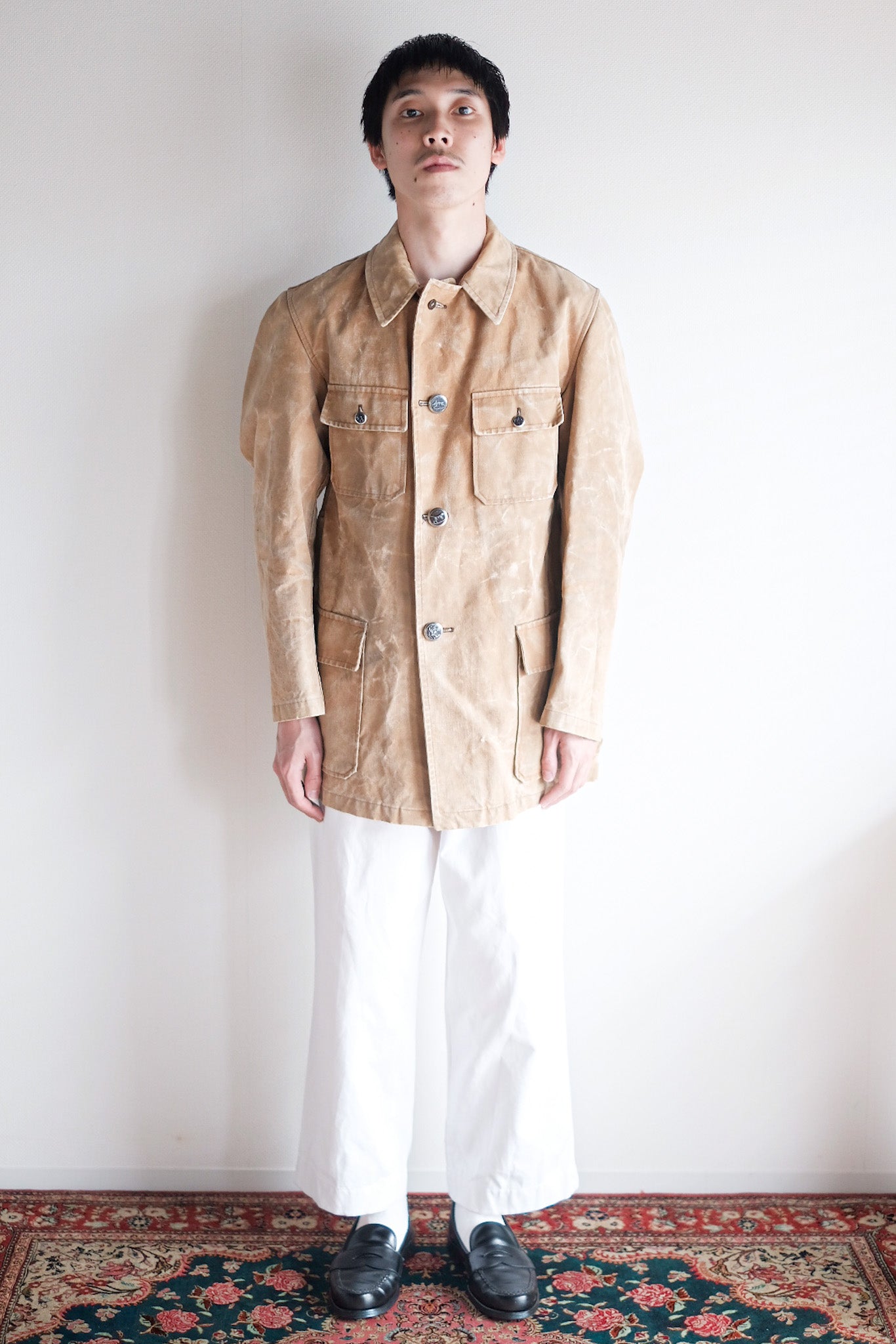 【~40's】French Vintage Cotton Canvas Hunting Jacket