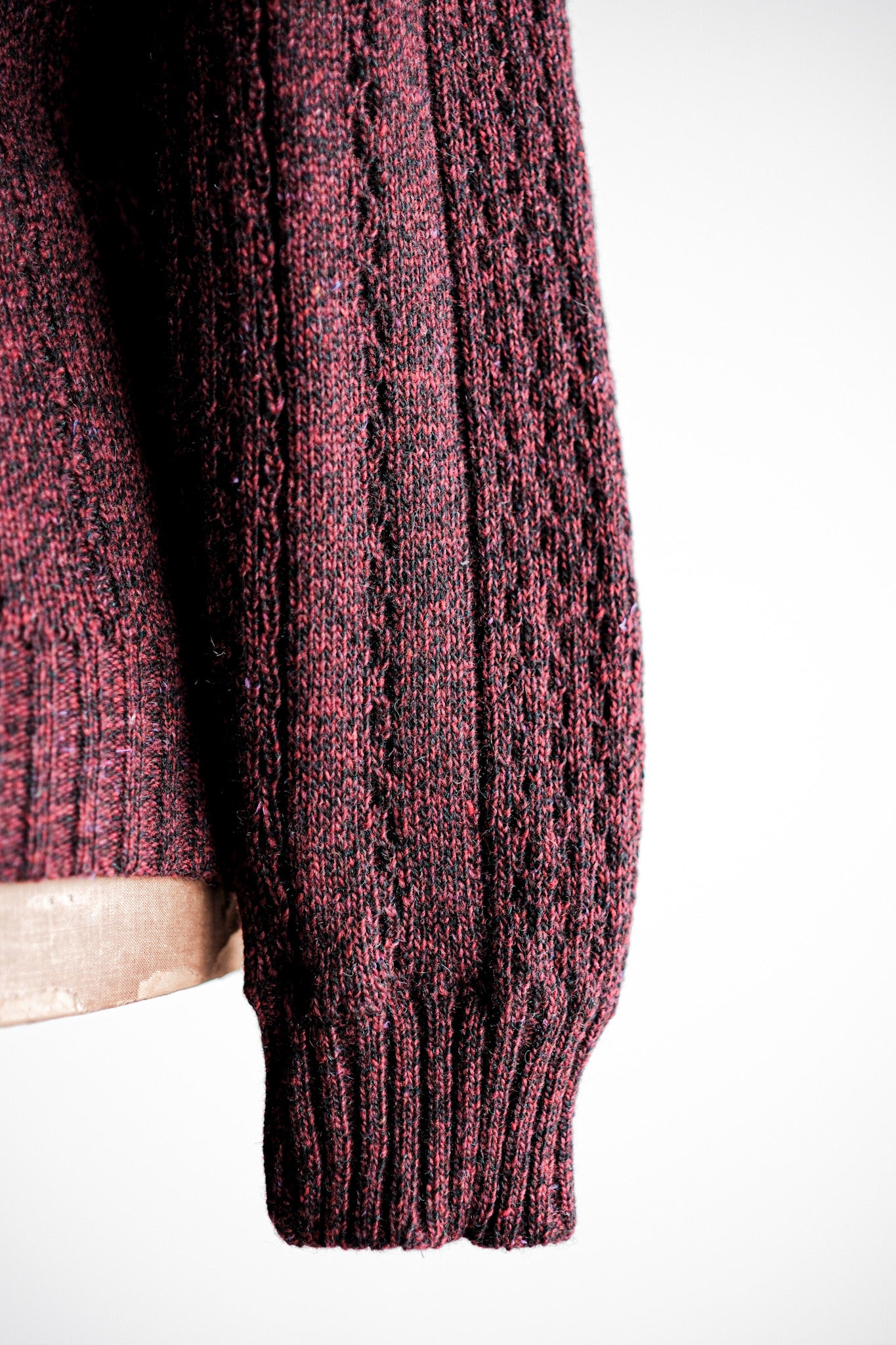 【~60's】French Vintage V-neck Wool Sweater "Dead Stock"