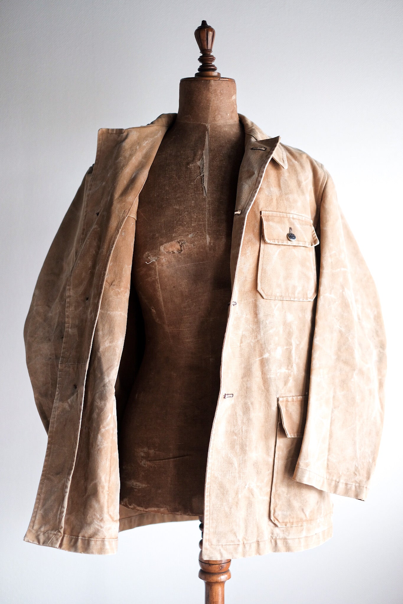 【~40's】French Vintage Cotton Canvas Hunting Jacket