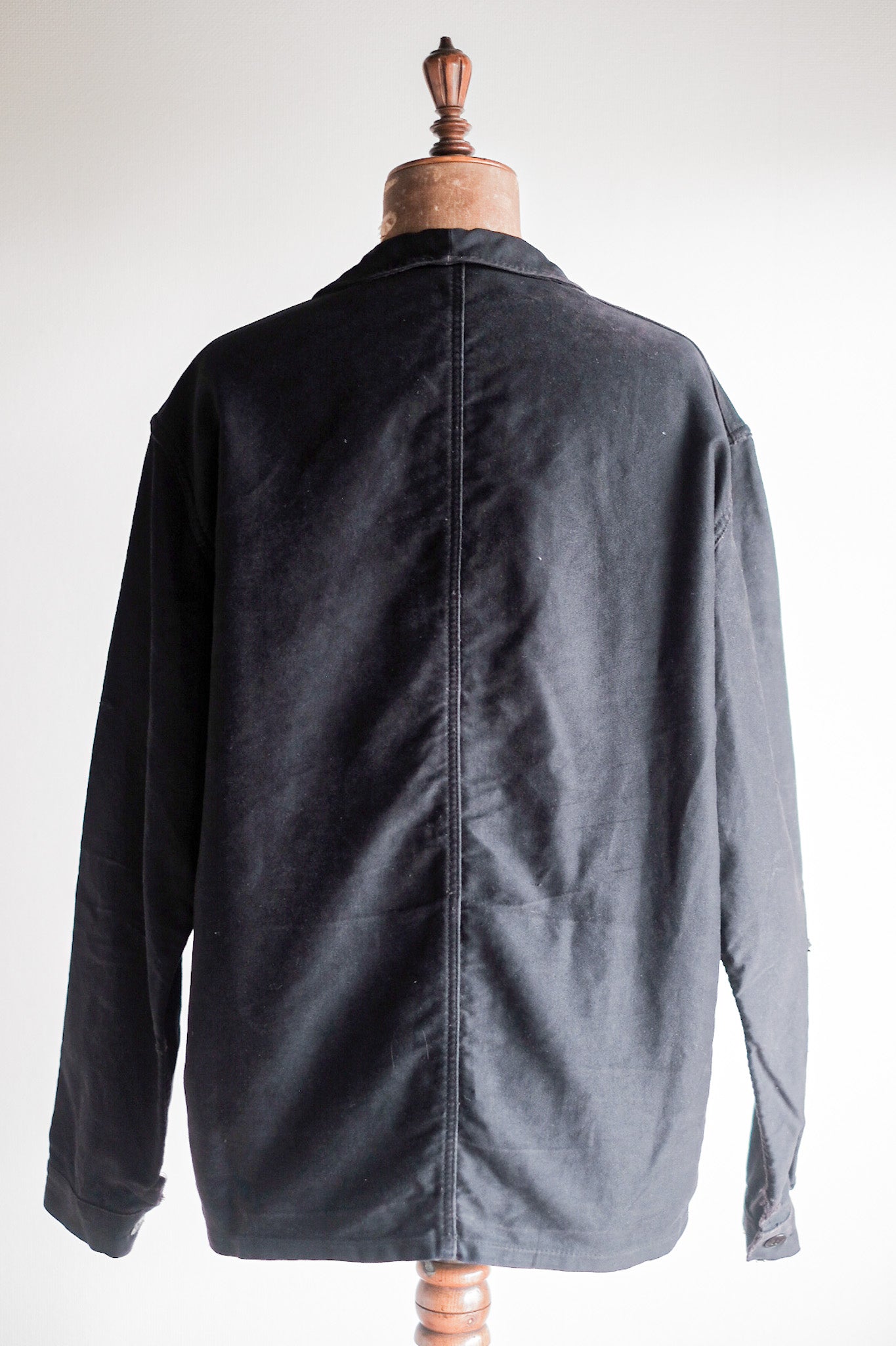 【~60's】French Vintage Black Moleskin Work Jacket
