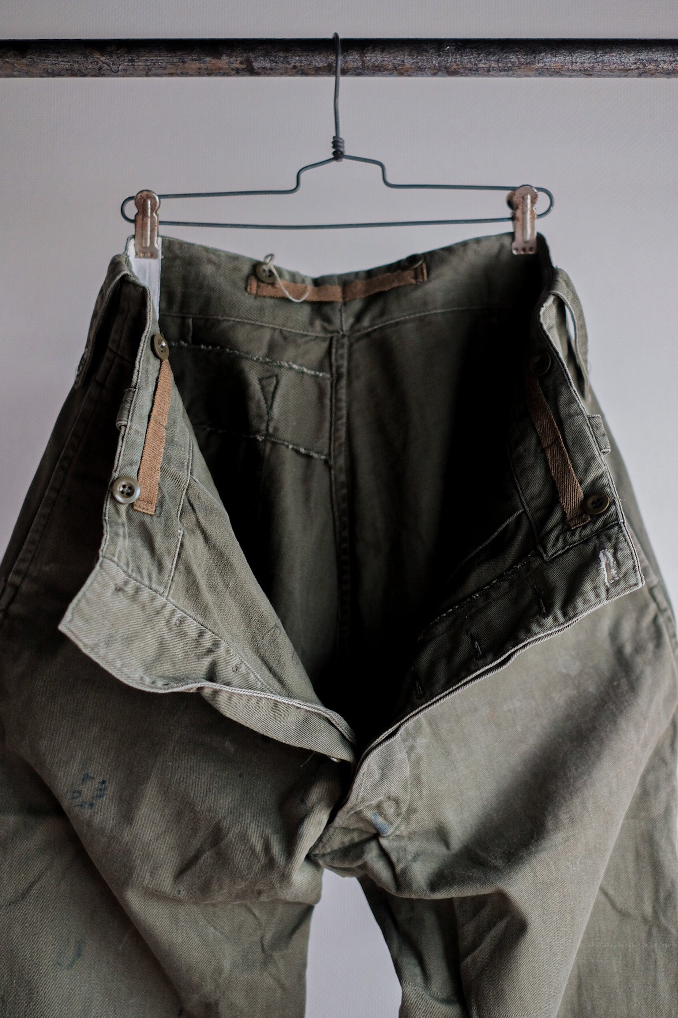 【~60's】British Army Green Drill Trousers
