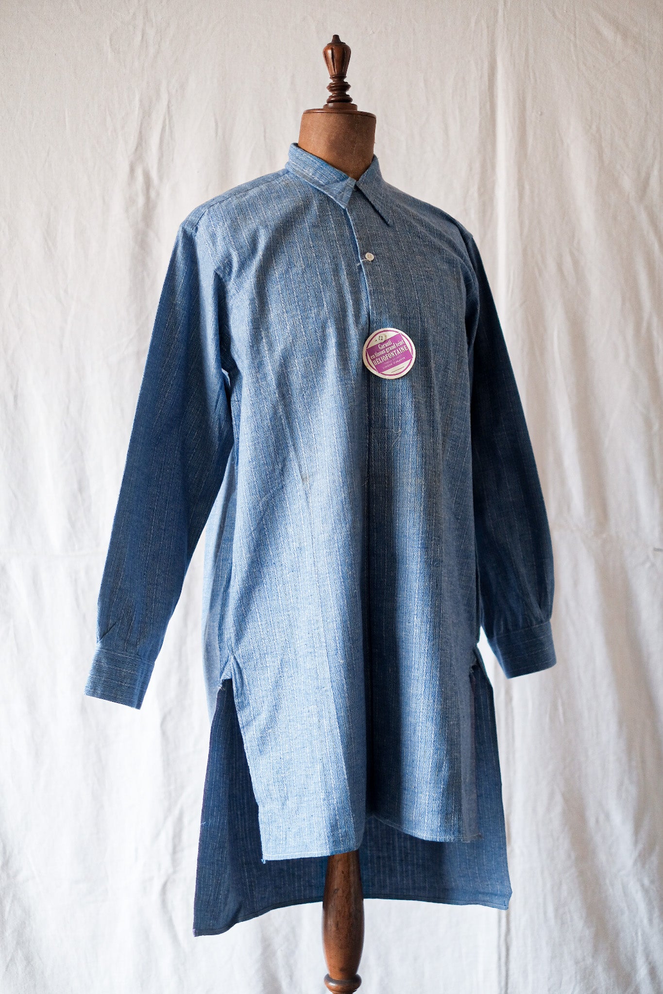 【~30's】French Vintage Grandpa Shirt "Dead Stock"