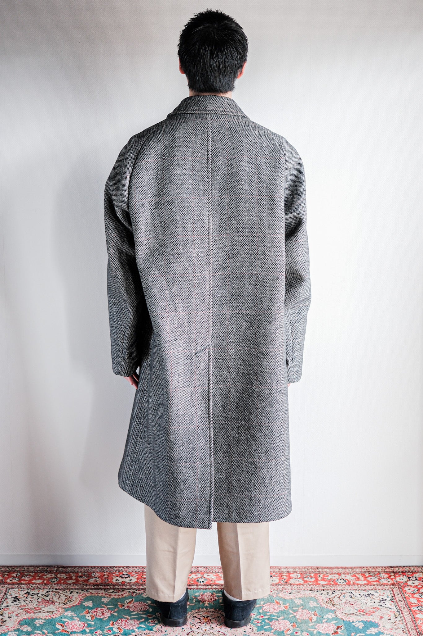【~70's】Vintage Aquascutum Single Raglan Balmacaan Coat "SCOTTISH TWEED"