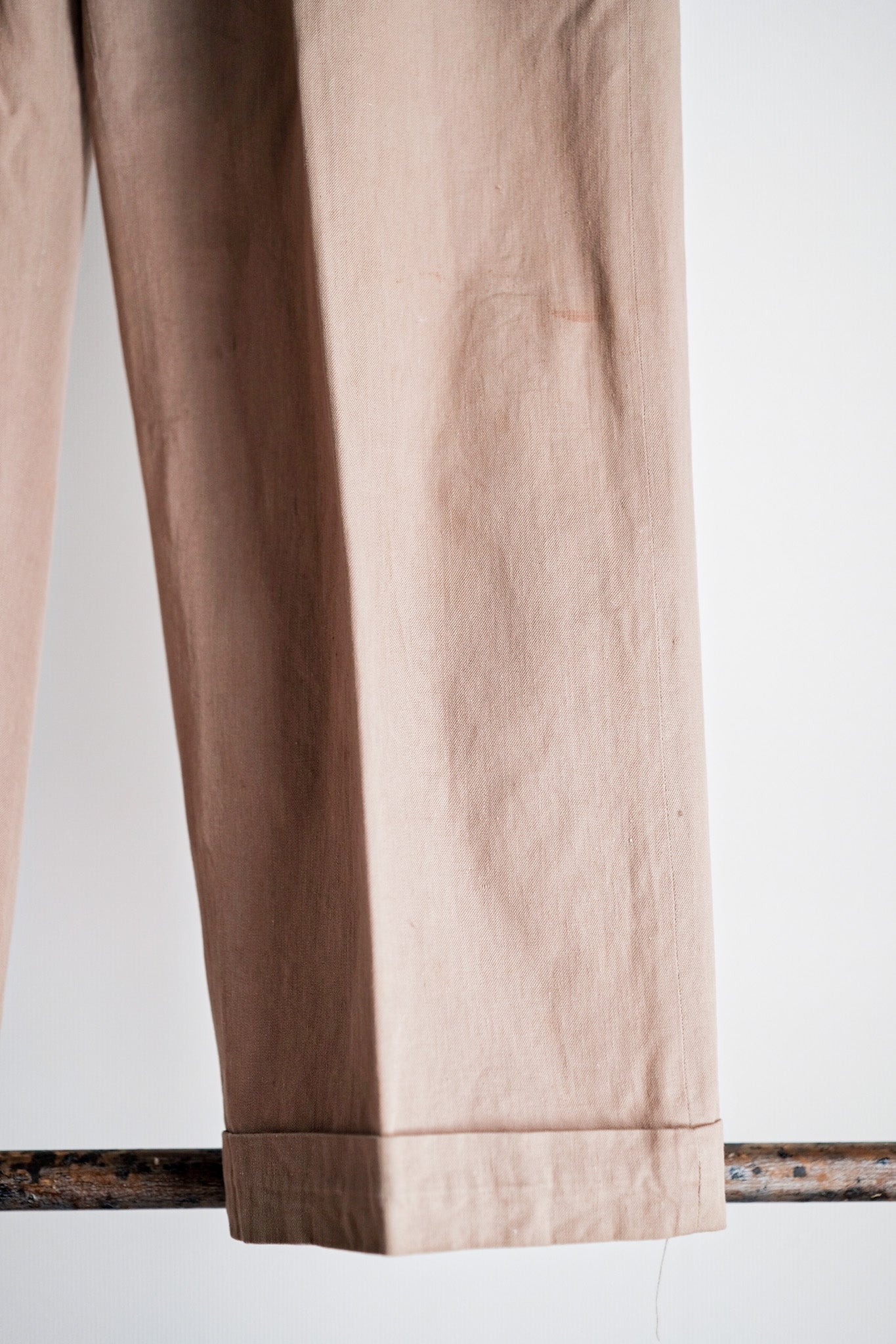 【 ~ 50's 】กางเกงขายาวผ้าฝ้ายวินเทจฝรั่งเศส