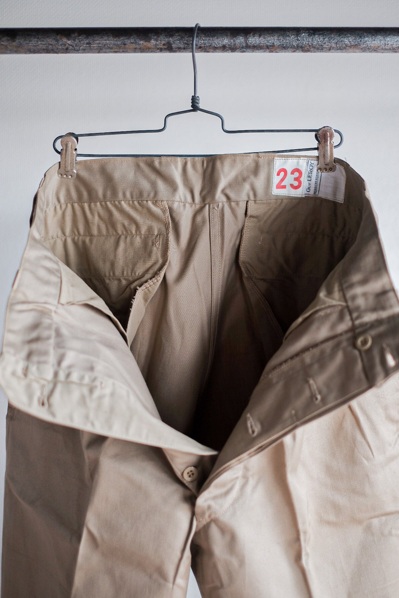 【~60's】French Army M52 Chino Trousers Size.23 "Dead Stock"