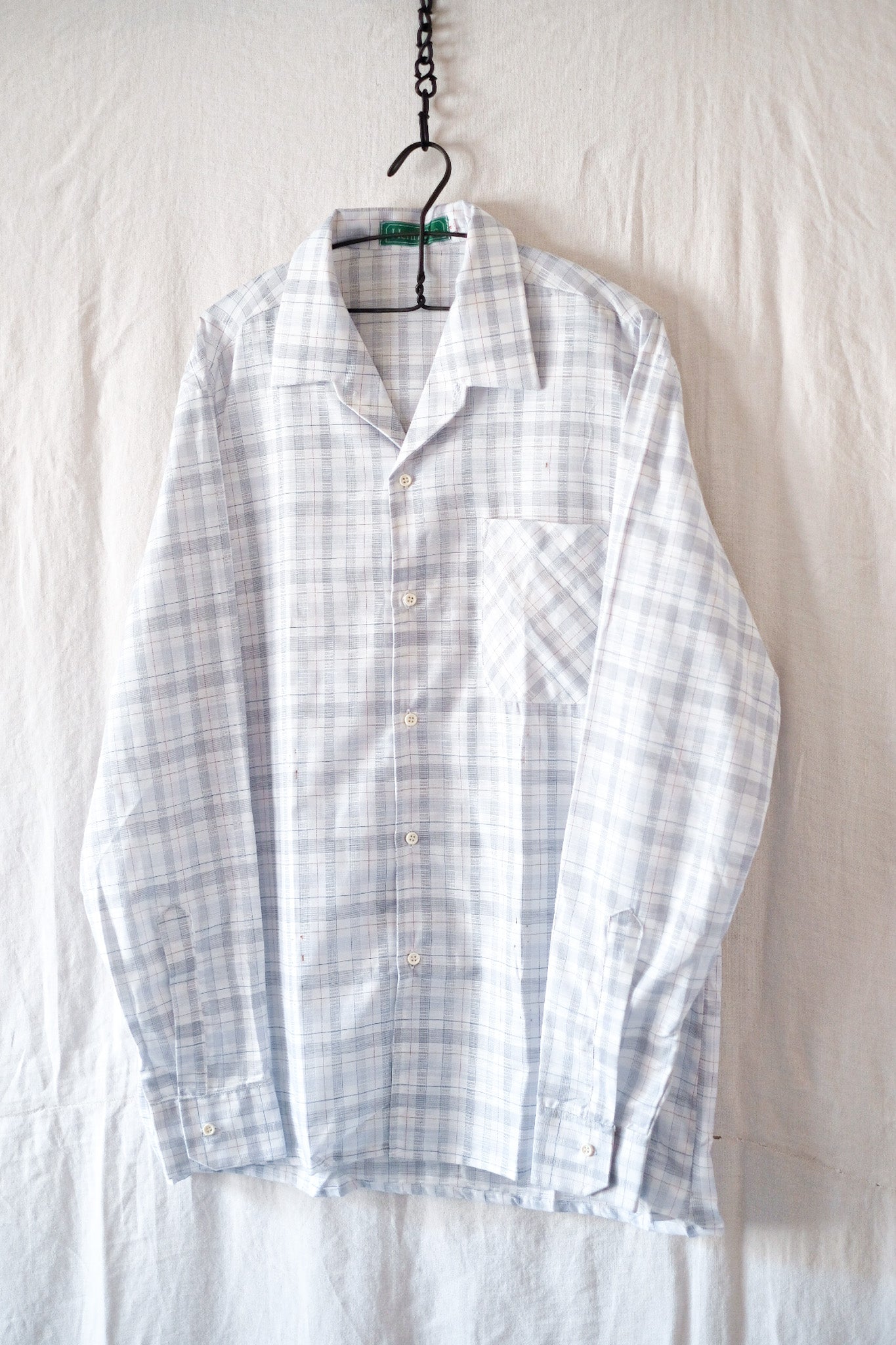 【~70's】French Vintage Long Sleeve Shirt "Dead Stock"
