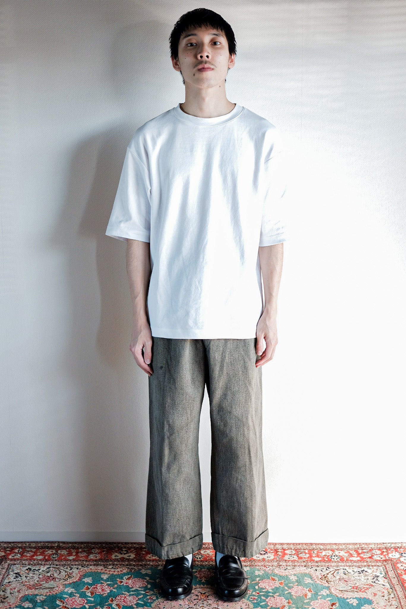 【~40's】French Vintage Black Chambray Work Pants