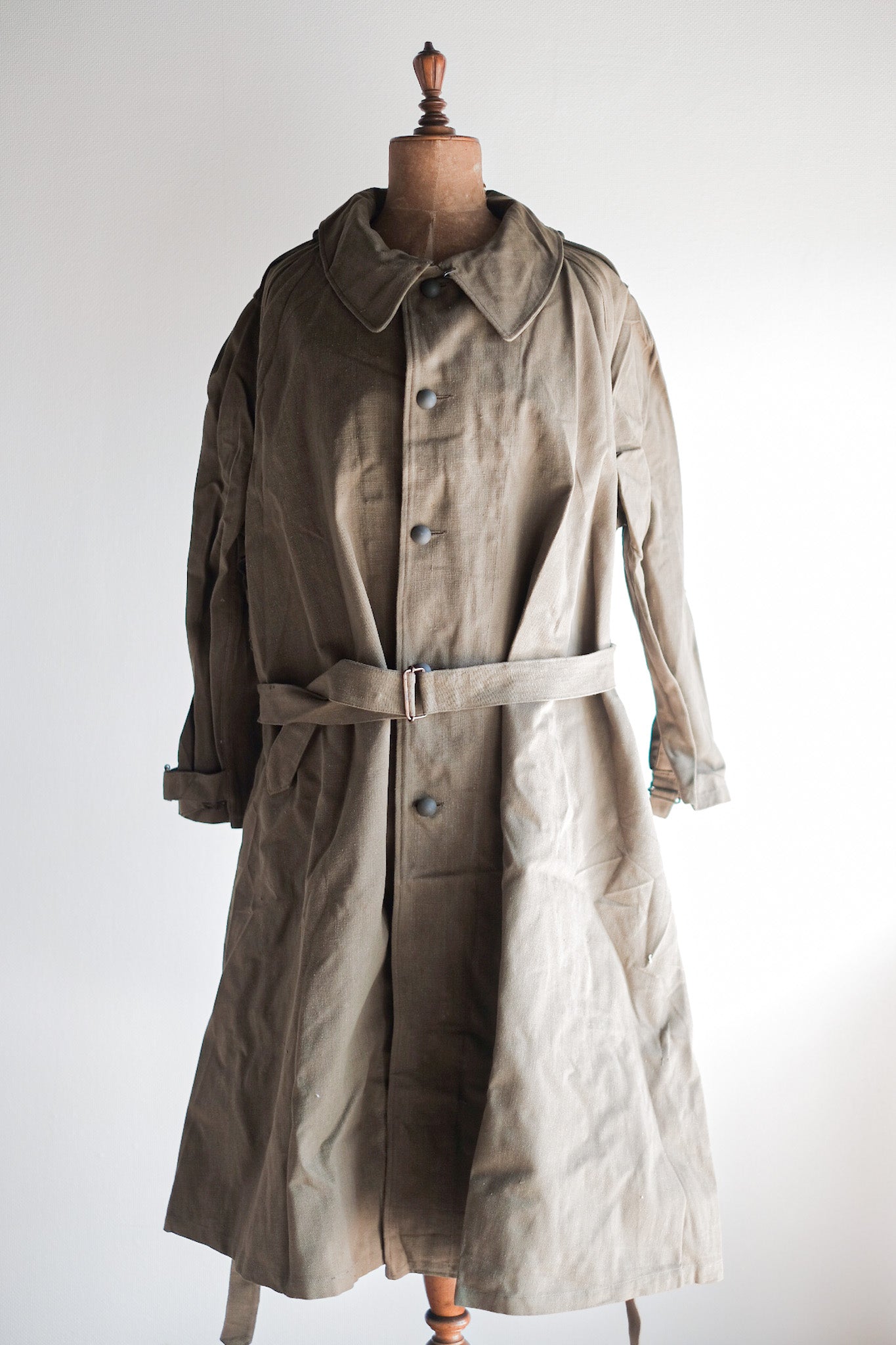 【~50's】French Army M35 Motorcycle Coat "Cotton Linen Type" "Dead Stock"
