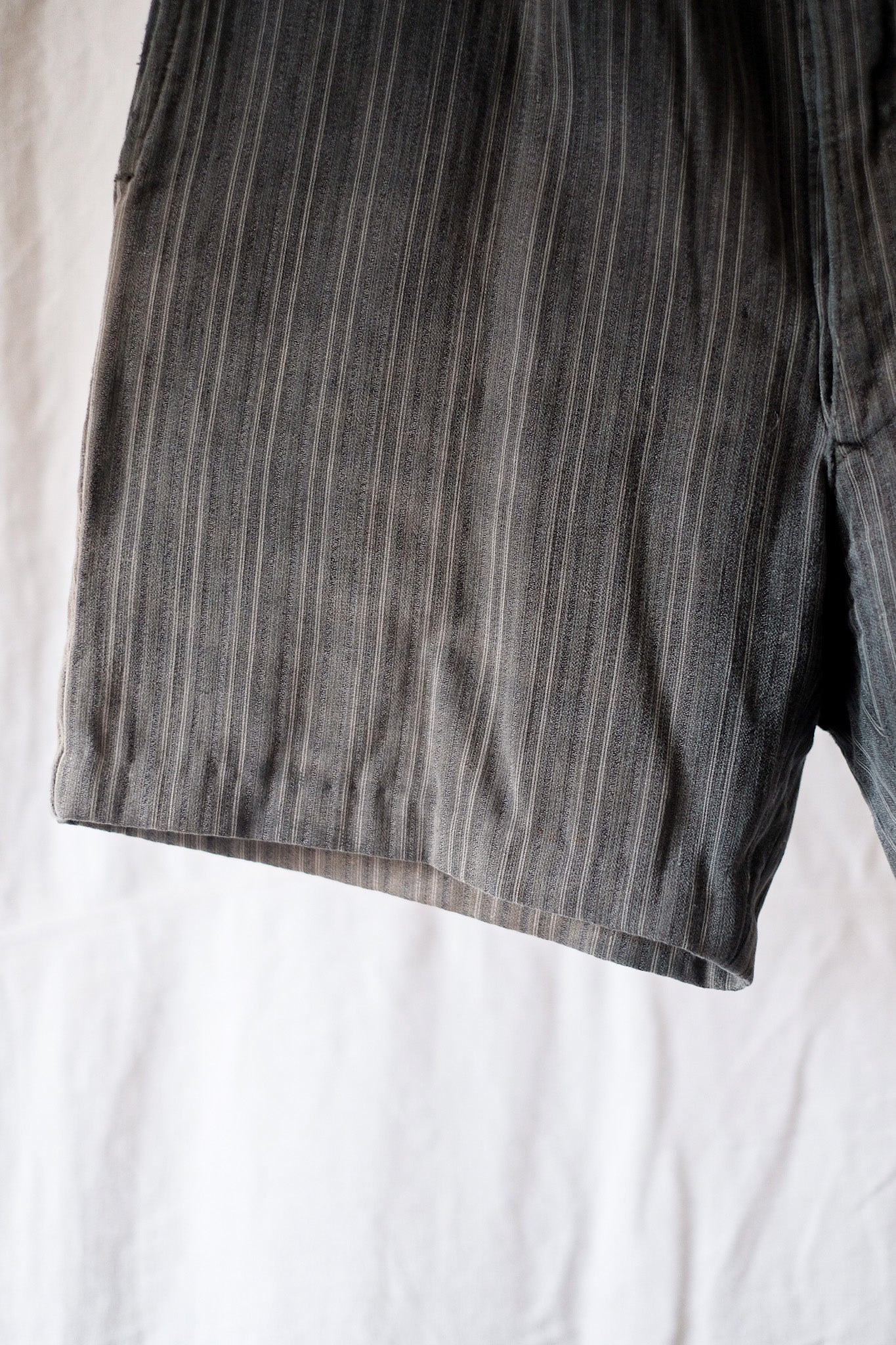 【~40's】French Vintage Cotton Striped Work Shorts