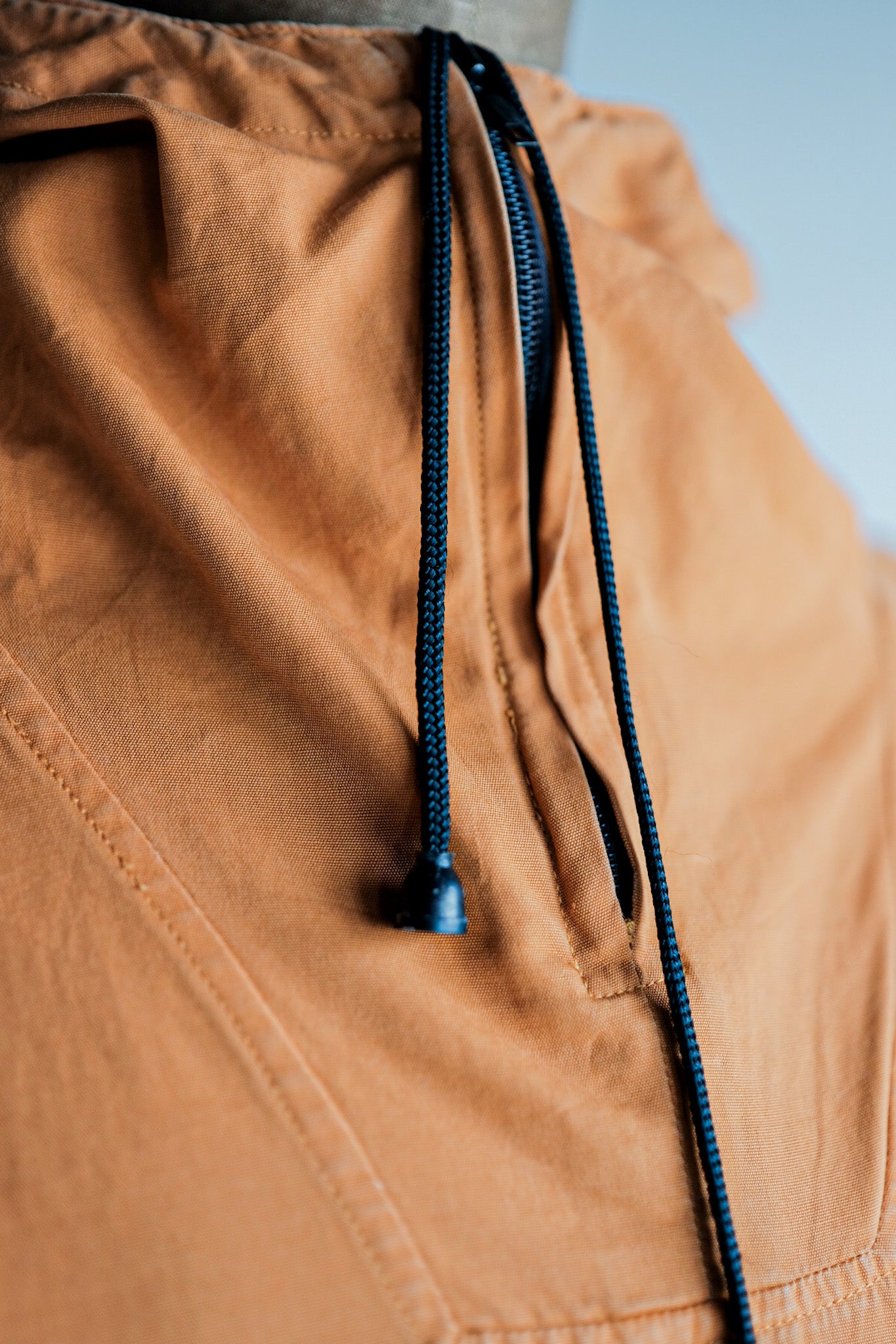 【~70's】Europe Vintage Orange Cotton Smock