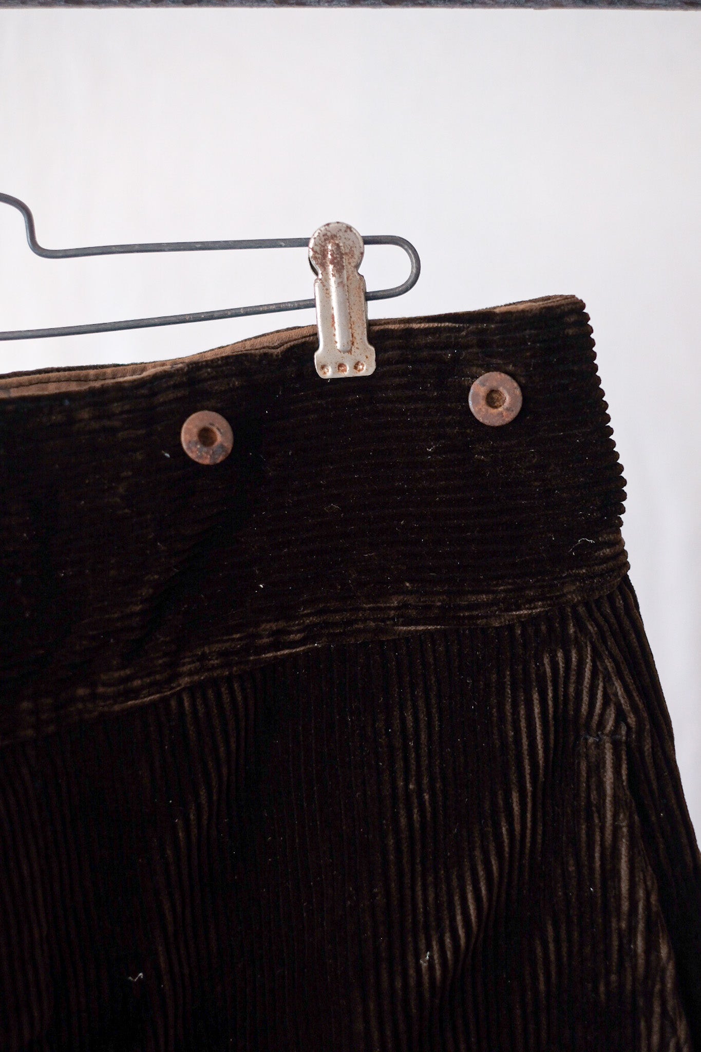 【~30's】French Vintage Brown Corduroy Work Pant