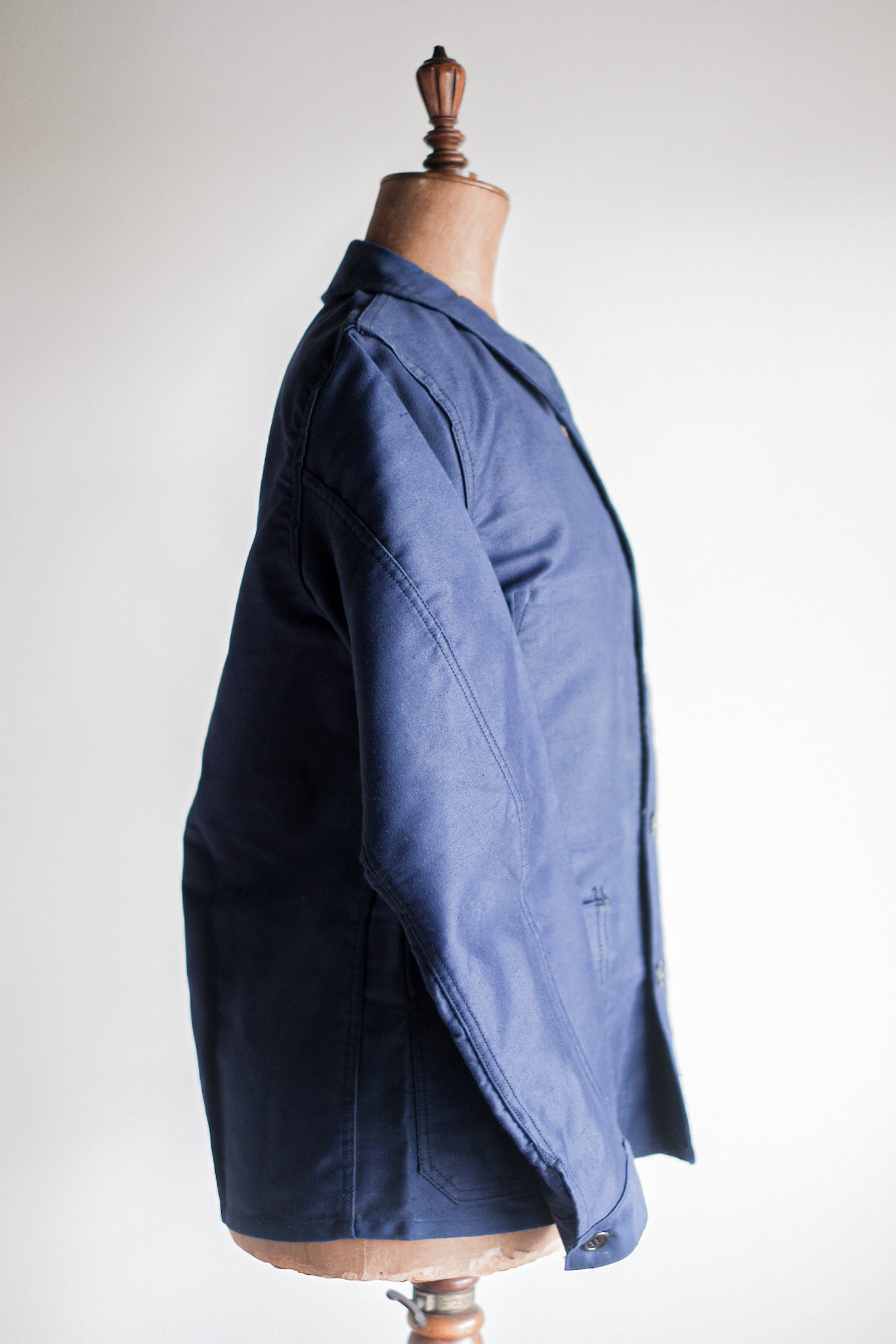 【~40's】French Vintage Blue Moleskin Work Jacket "Dead Stock"