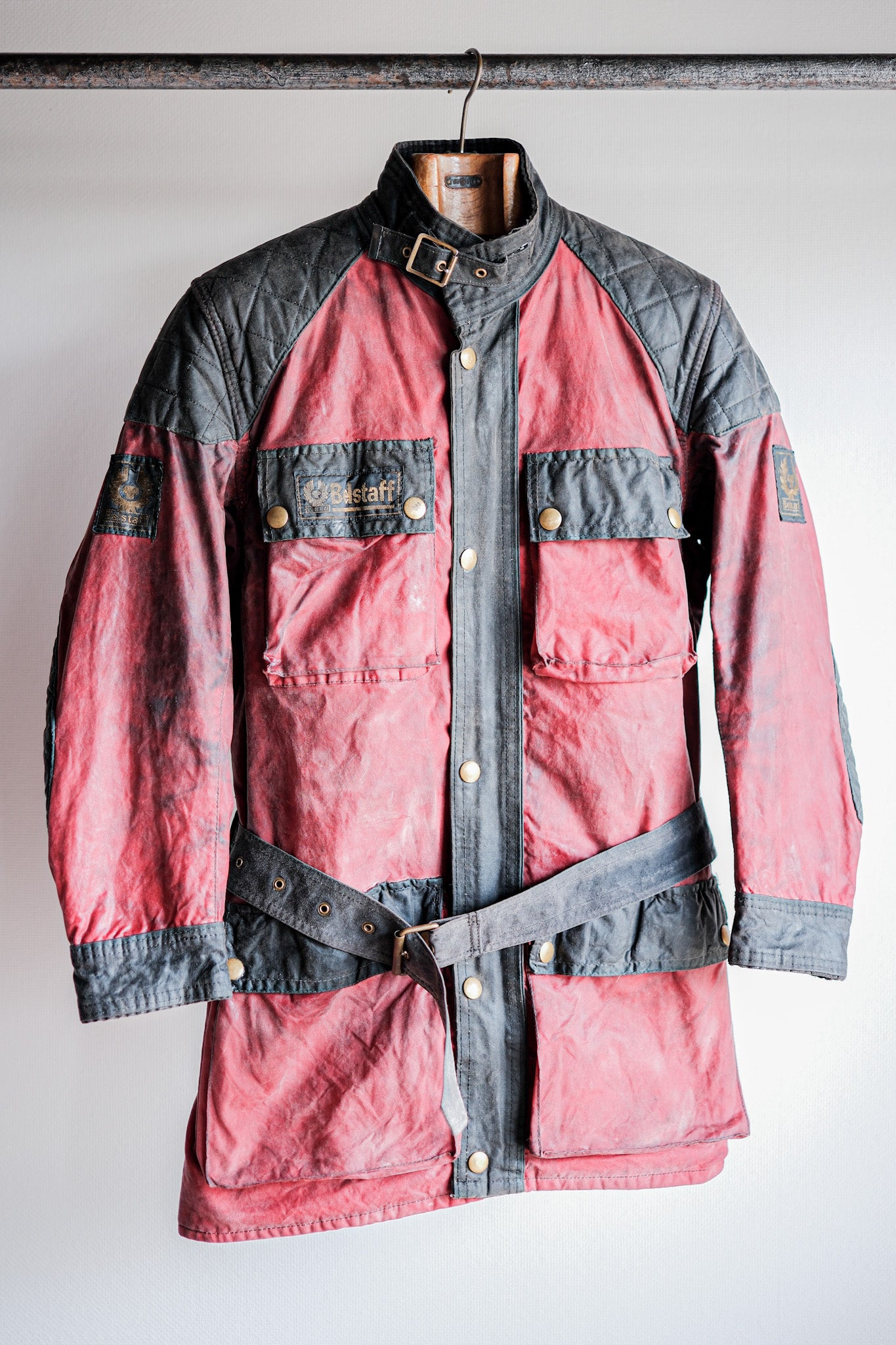 【~70's】Vintage Belstaff 2 Tone Red Waxed Jacket “TRIALMASTER" “Custom Order”